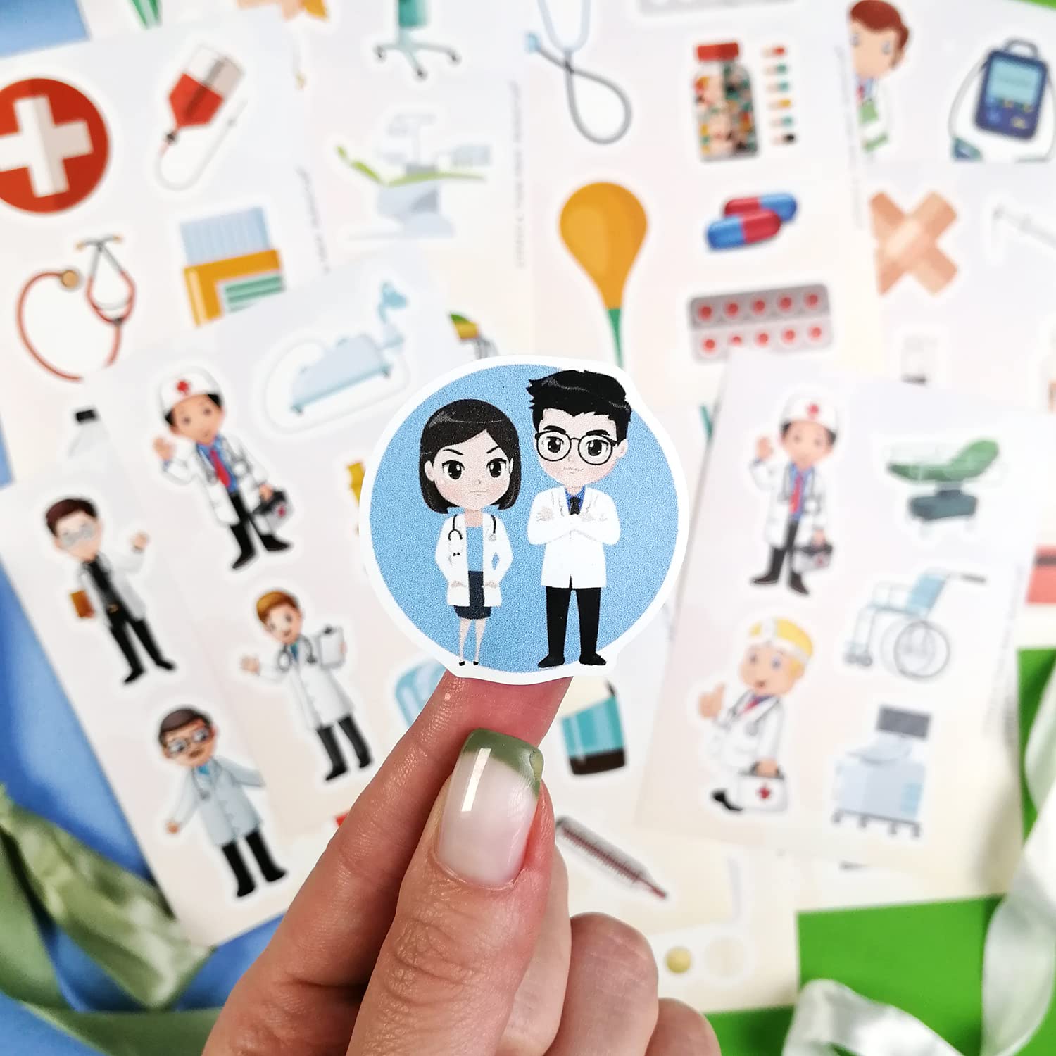 100Pcs Medical Stickers, Doctor Stickers, Doctor Stickers, Doctor Tools, Doctor Office Stickers, Doctor Kit, Doctor Kit