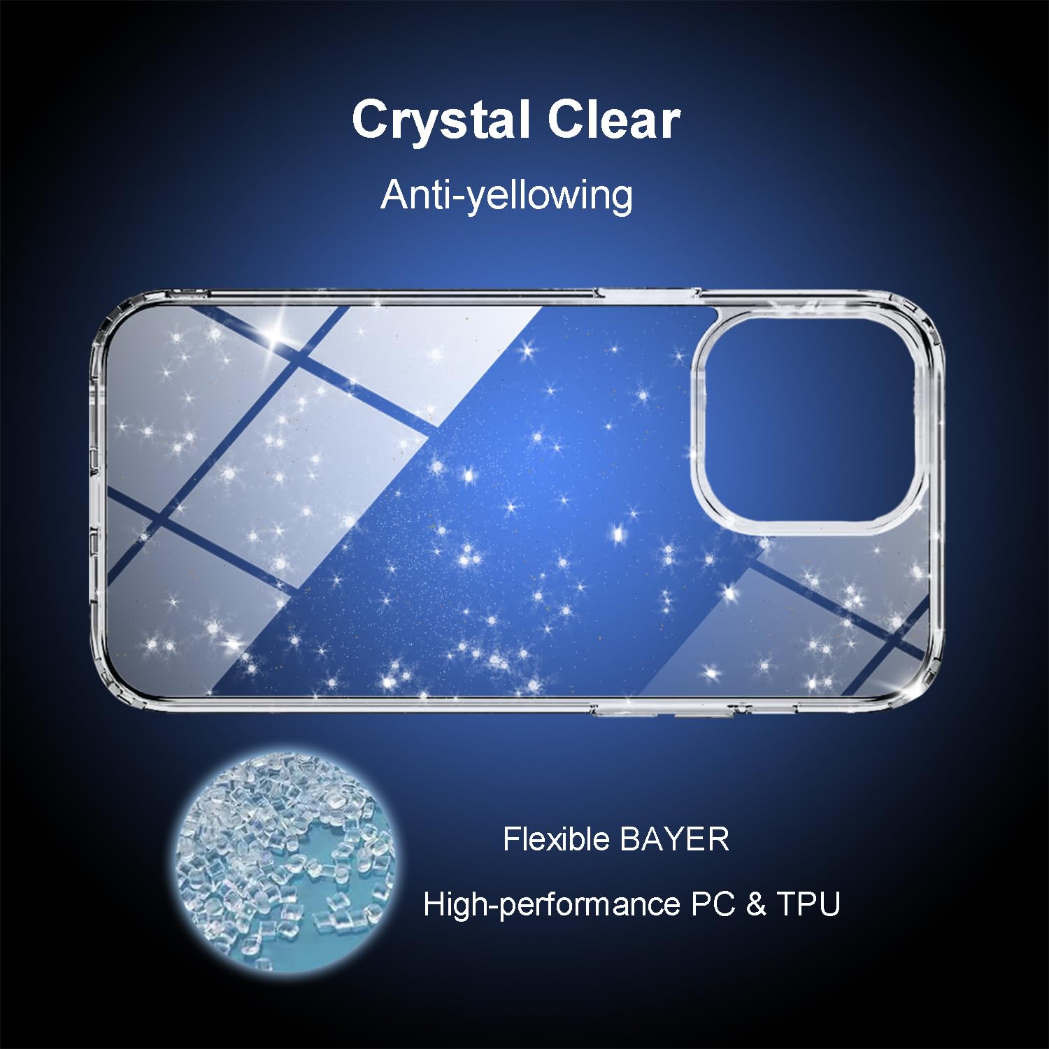 Tenoc Phone Case Compatible With Iphone 11, Glitter Case Clear Sparkling Protective Bumper Cute Cover For Girls Women