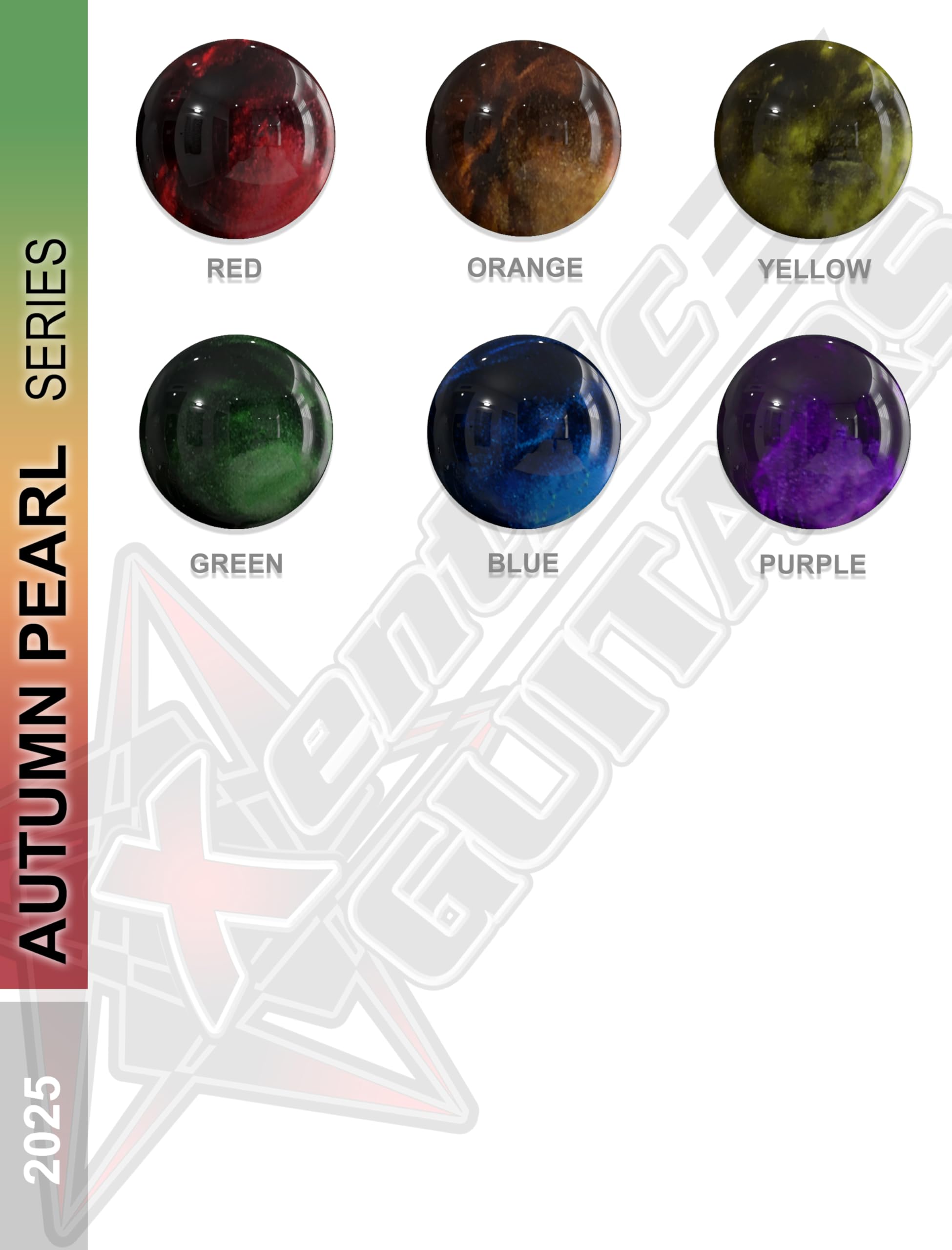 Xentric Guitars   Autumn Pearl Series 6Mm Resin Dome Knobs (3 Knobs, Purple Autumn Pearl)