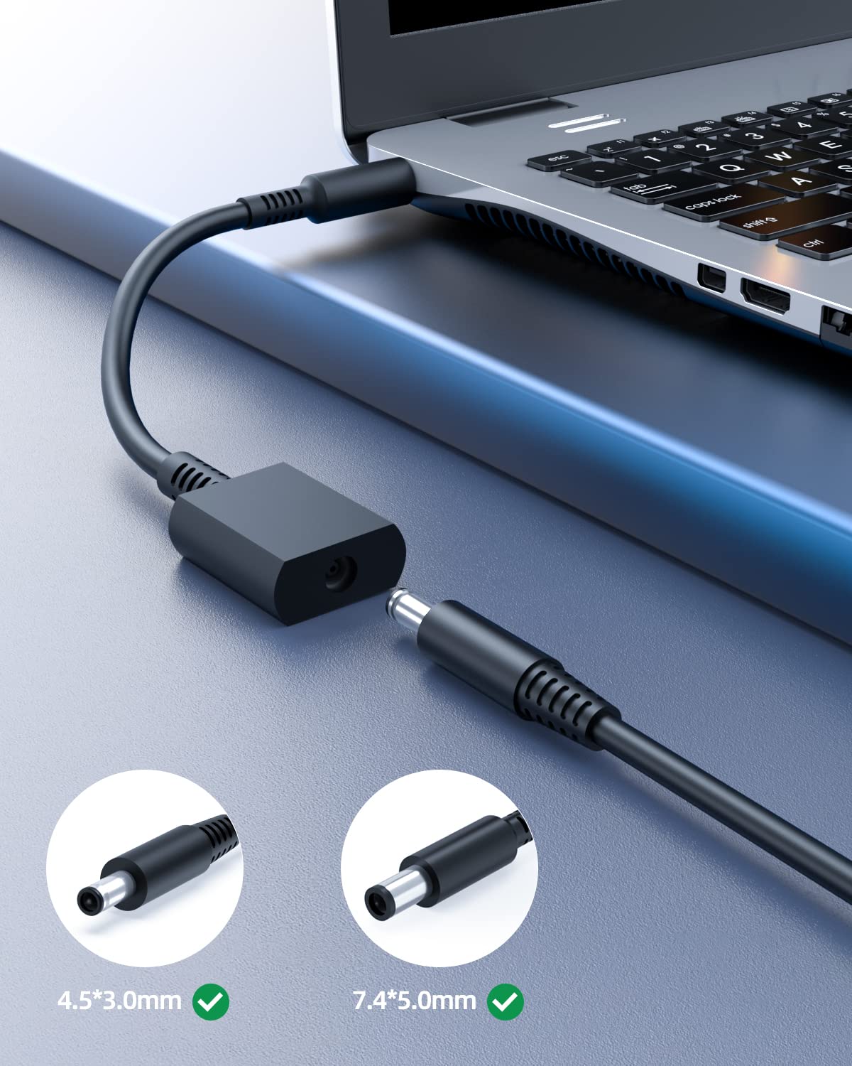 Charger For Dell Laptop Charger, Round Connectors, 65W, 45W, (With Ul Safety Certification)