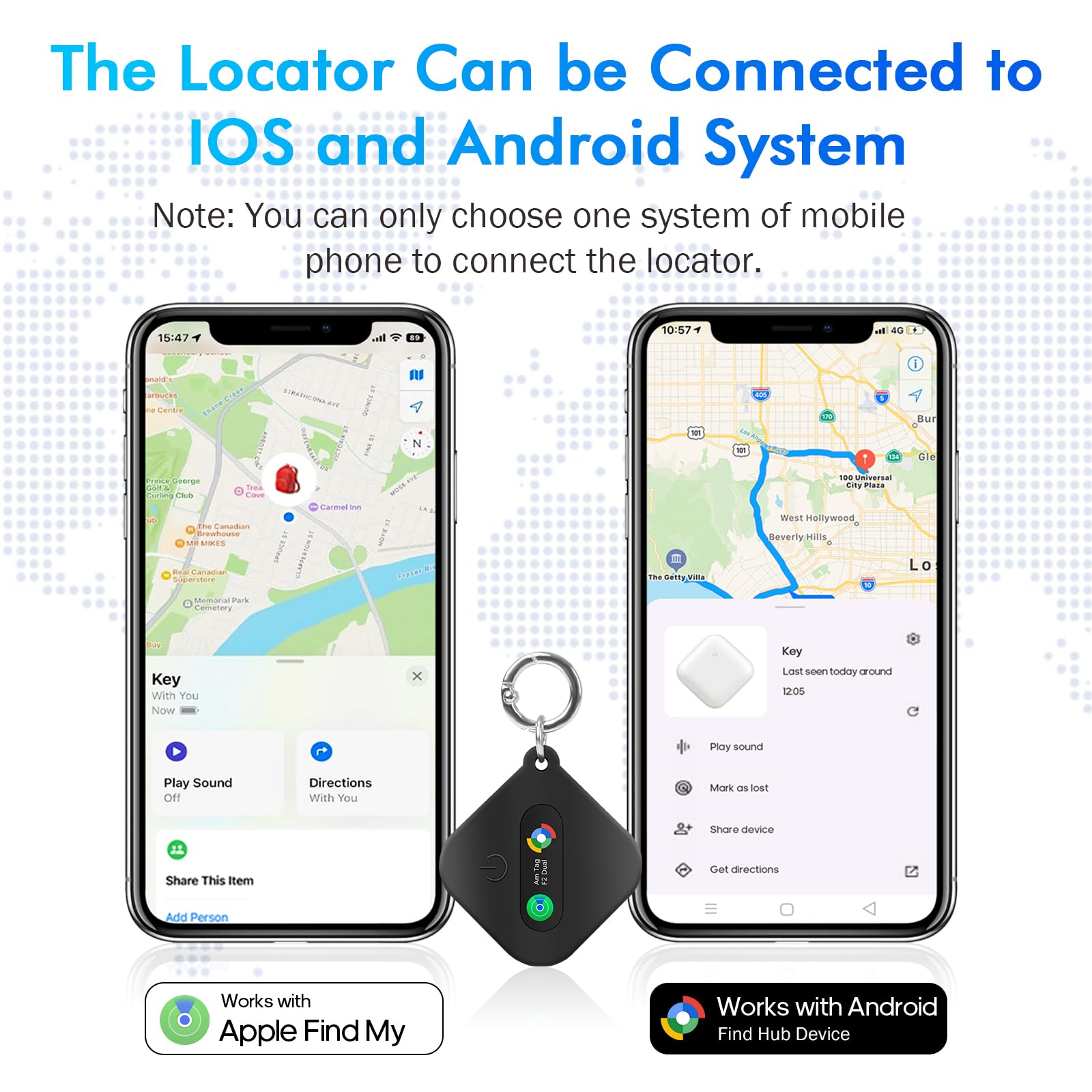 Emjollray Bluetooth Tracker For Ios Or Android, Smart Tracking Tag/Key Finder/Luggage Tracker/Item Locator, Compatible With Ios