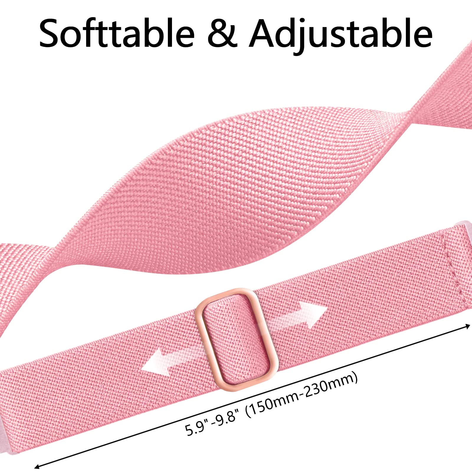 Chinber 5 Pack Bands For Fitbit Versa 2 Bands/Fitbit Versa 2 Bands,Soft Adjustable Nylon Sport Band For Fitbit Versa Smart Watch