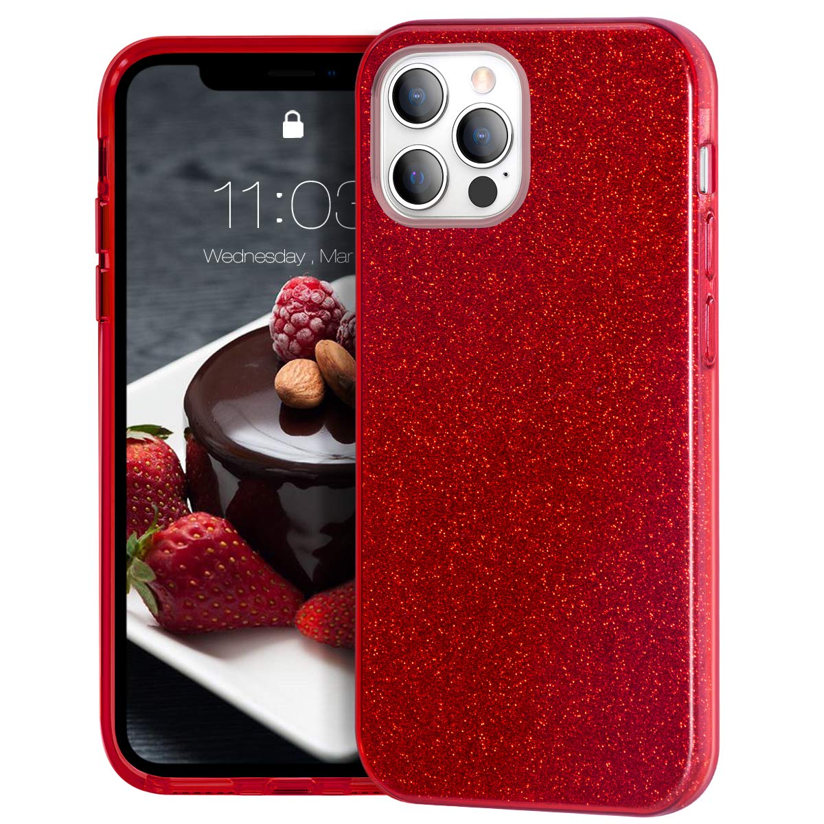 Mateprox Compatible With Iphone 12 Pro Case Compatible With Iphone 12 Cases Glitter Bling Sparkle Cute Girls Women Protective Ch