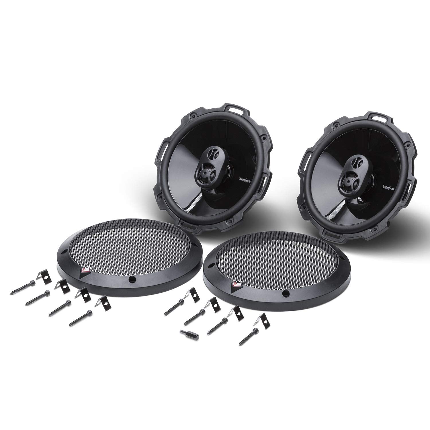 Rockford Fosgate P1675 Punch 6.75' 3 Way Coaxial Full Range Speakers   Black (Pair)