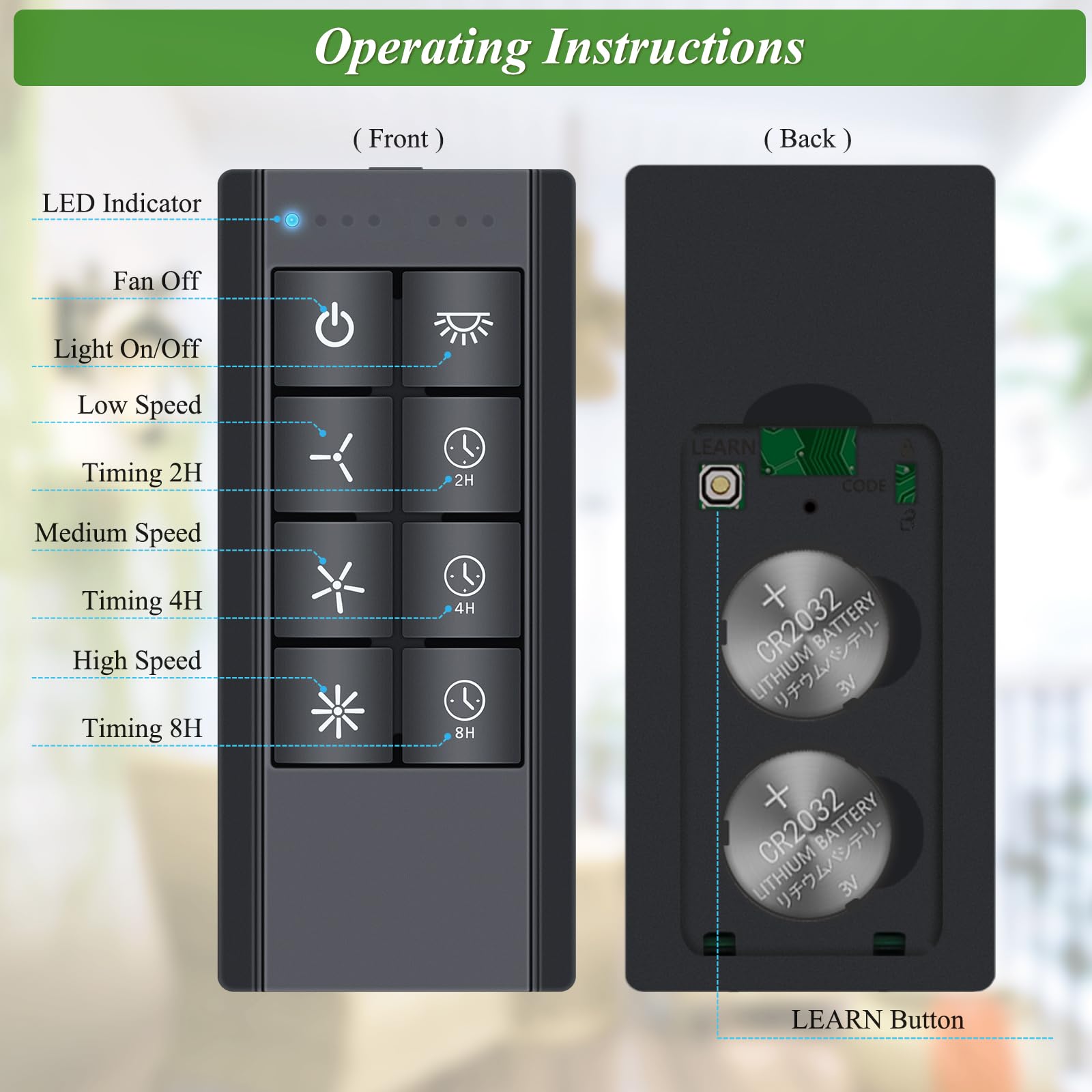 Universal Smart Wifi Ceiling Fan Remote Control Kit, 3 Speed Control With Dimmer, Compatible With Alexa, Google Assistant And Sm