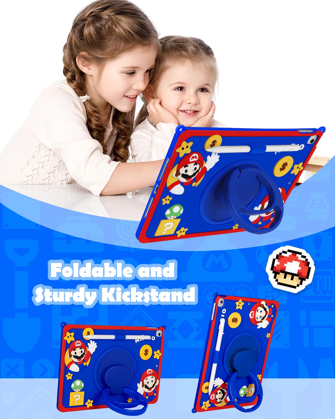 Besoar Case For Ipad 9Th/8Th/7Th Generation 10.2 Inch Kawaii Cute 3D Design Soft Covers For Boys Girls Teens Cool Funny Unique F