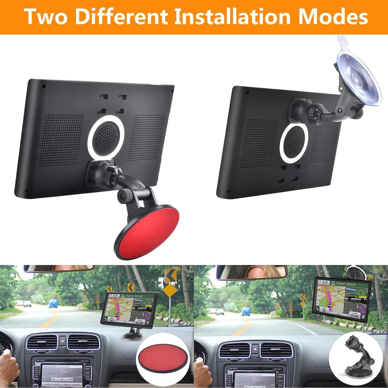 Gps Navigator For Car Truck Rv, 9     Trucker Gps For Semi Truck 2025 Map, Real Voice Spoken Turn-By-Turn Direction Reminding Na