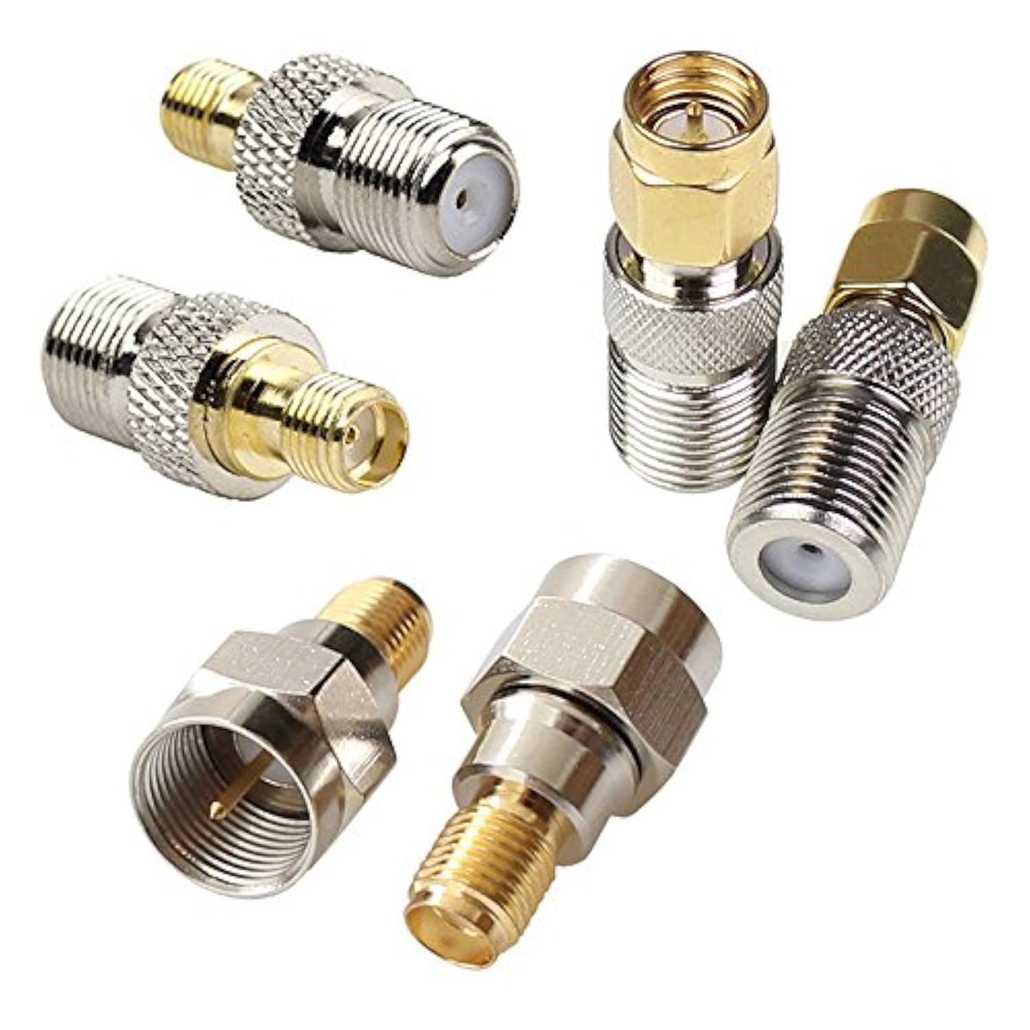 Exgoofitf Type To Sma Male Female Coax Connector Coaxial Adapter 2 Sets 6 Pcs