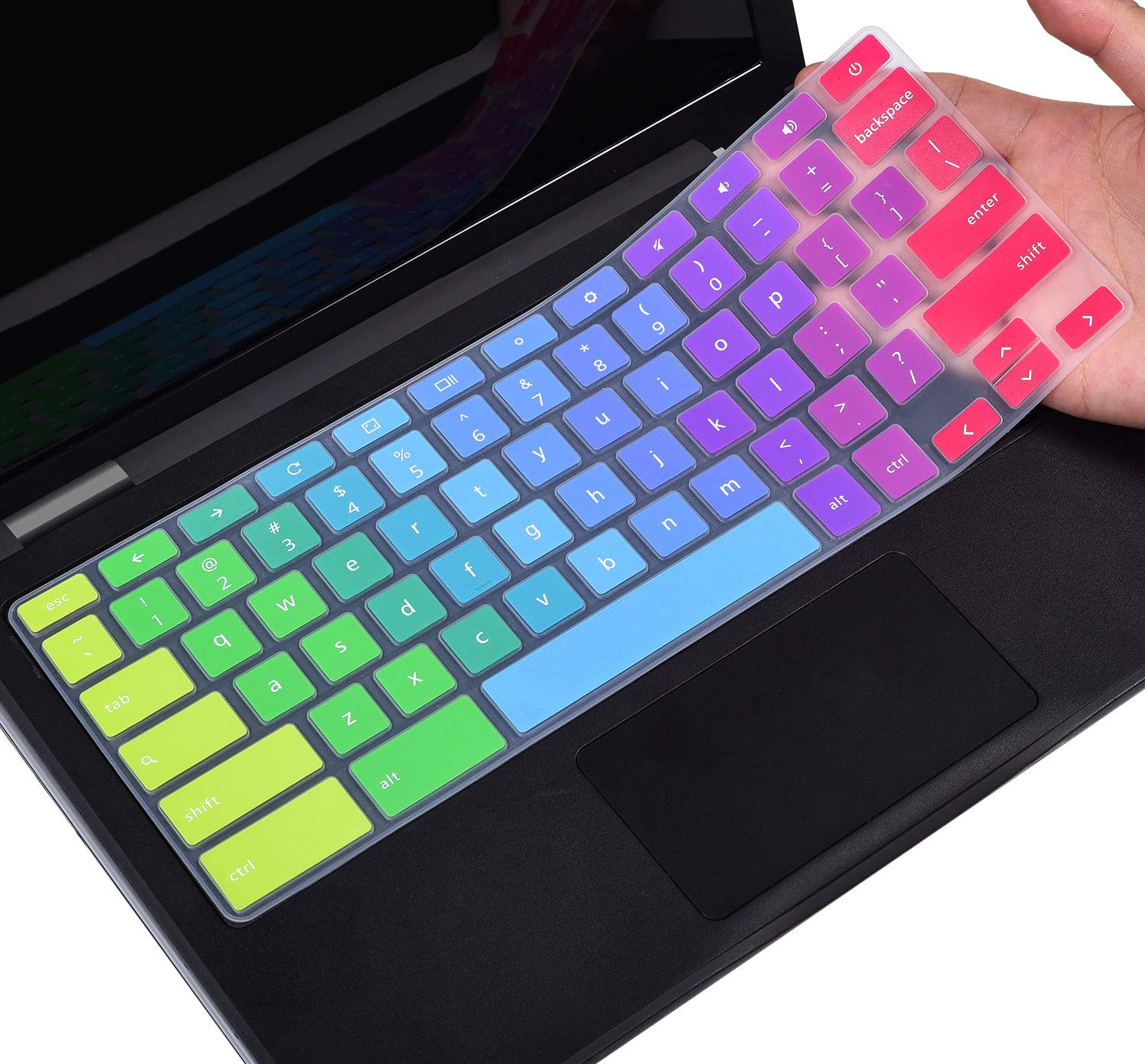 Colorful Keyboard Cover For Dell 11.6 Chromebook 3100 3110 / Chromebook 11 3120 3180 3181 3189 5190 P22T 11.6'' / Chromebook 13