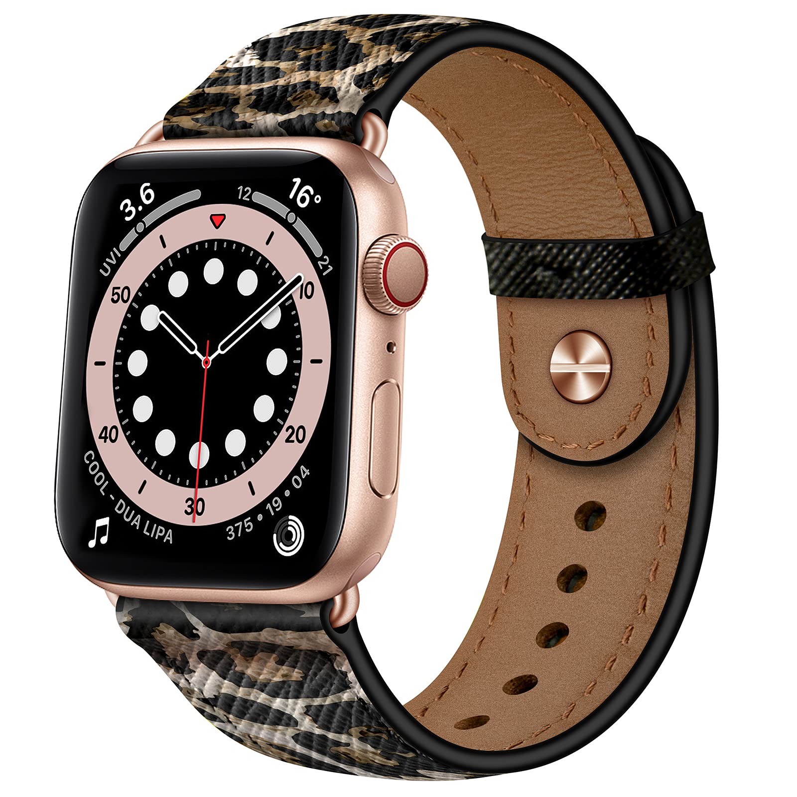 Ouheng Compatible With Apple Watch Band 41Mm 40Mm 38Mm 49Mm 45Mm 44Mm 42Mm, Genuine Leather Bands Replacement Strap For Iwatch S