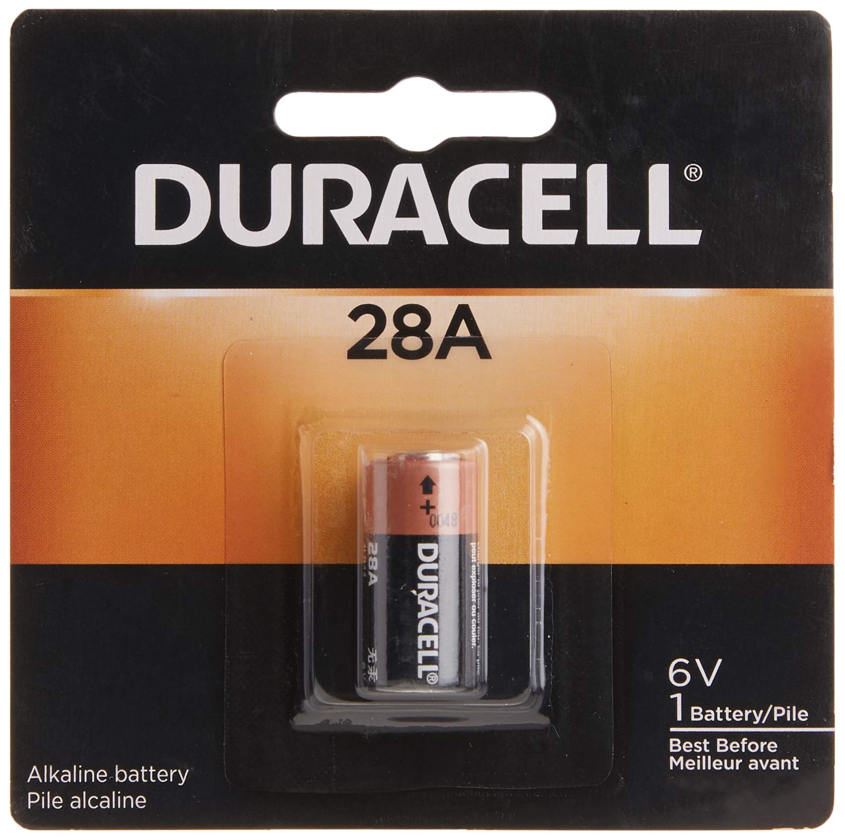 Duracell   28A Alkaline Batteries   Long Lasting, 6 Volt Specialty Battery For Household And Business   1 Count