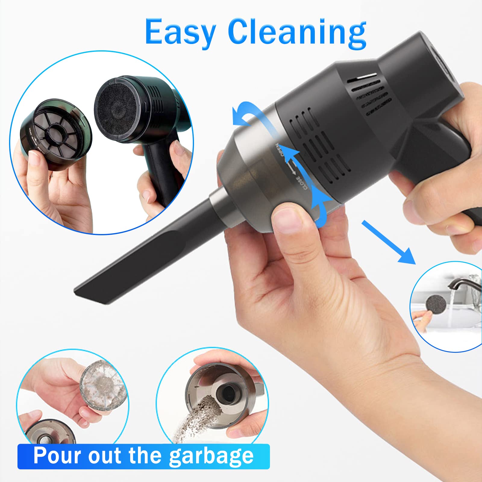 Keyboard Cleaner Powerful Rechargeable Mini Vacuum Cleaner, Cordless Portable Vacuum Cleaner Tool For Cleaning Dust, Hairs, Crum