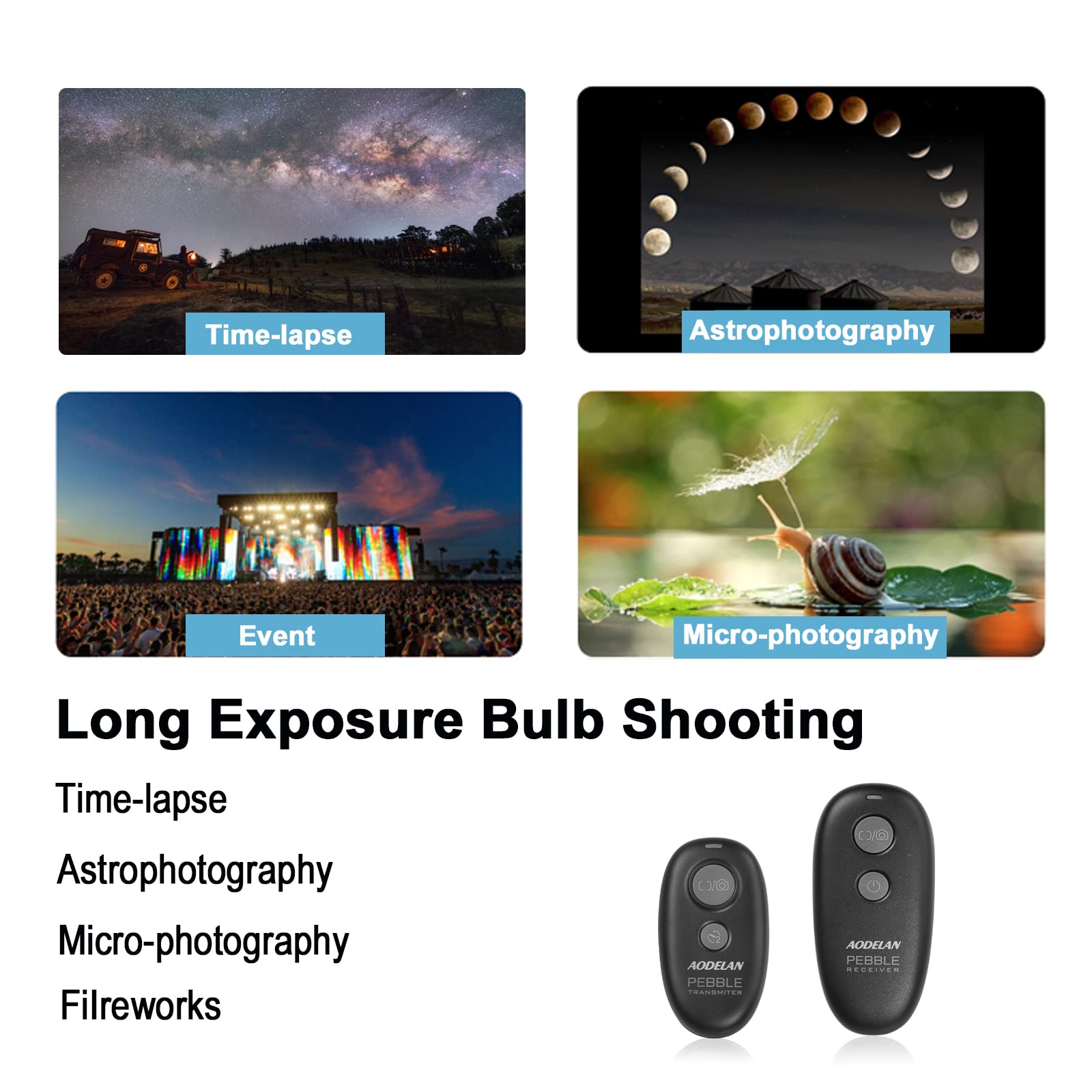 Camera Wireless Remote Shutter Release, Camera Remote Control For Nikon D5000 D5100 D5200 D5300 D5500 D90 D7000 D7100 D7200 D800