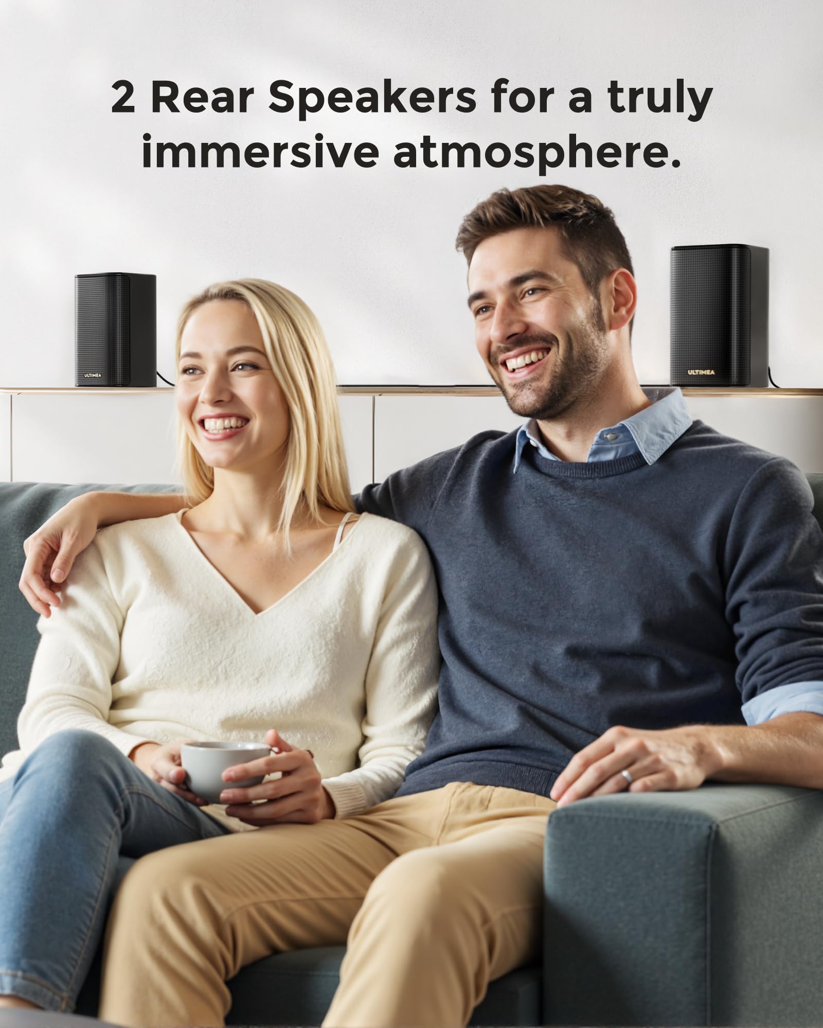 Ultimea 5.1.2Ch Sound Bar With Dolby Atmos, Surround Sound System For Tv With 2 Surround Speakers, Sound Bar For Smart Tv, Sound