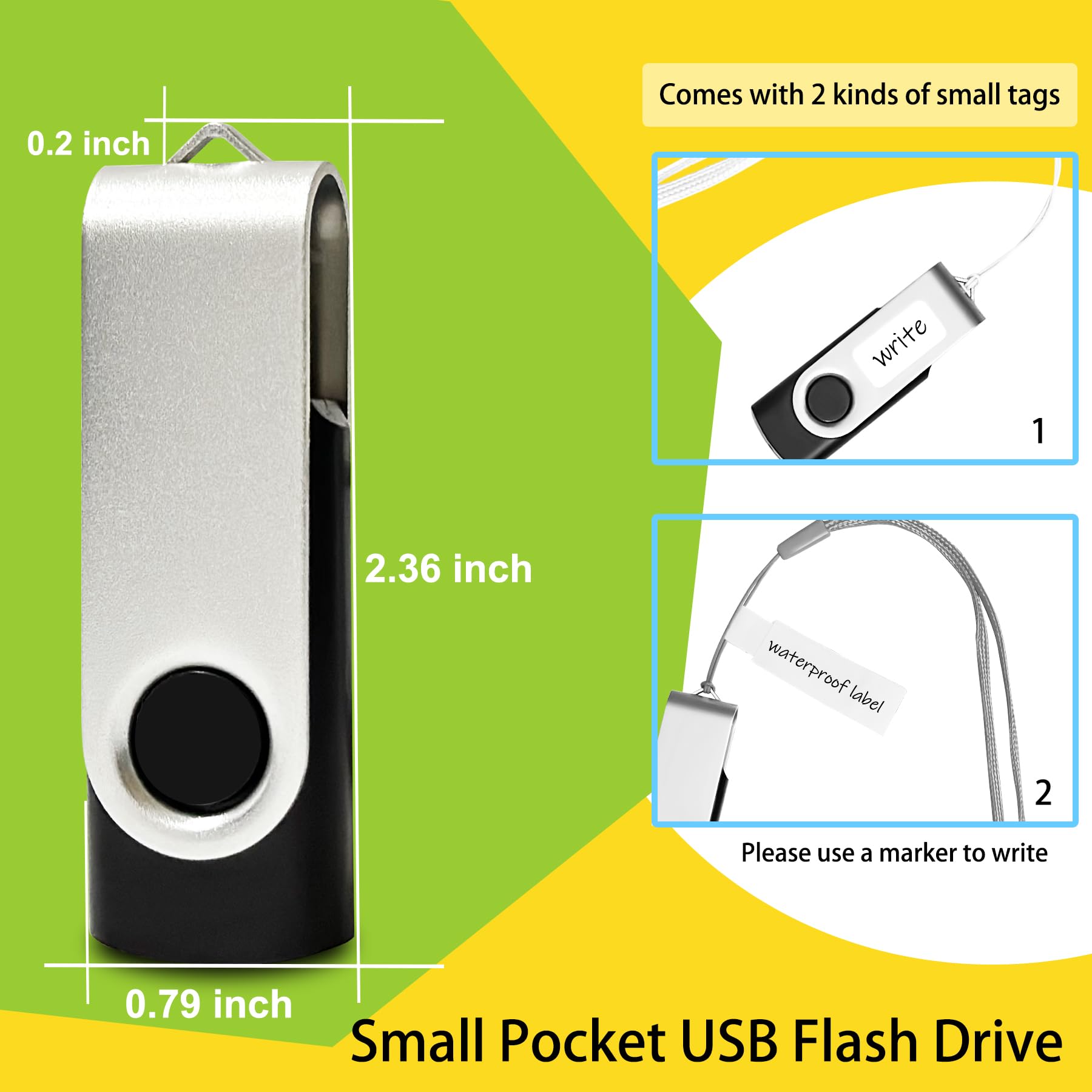 Nicepicten Usb Thumb Drive 1Gb Usb Flash Drive 20 Pack, Bulk Zip Drive Usb 2.0 Memoria Usb Memory Stick Jump Drive Swivel Pen Dr