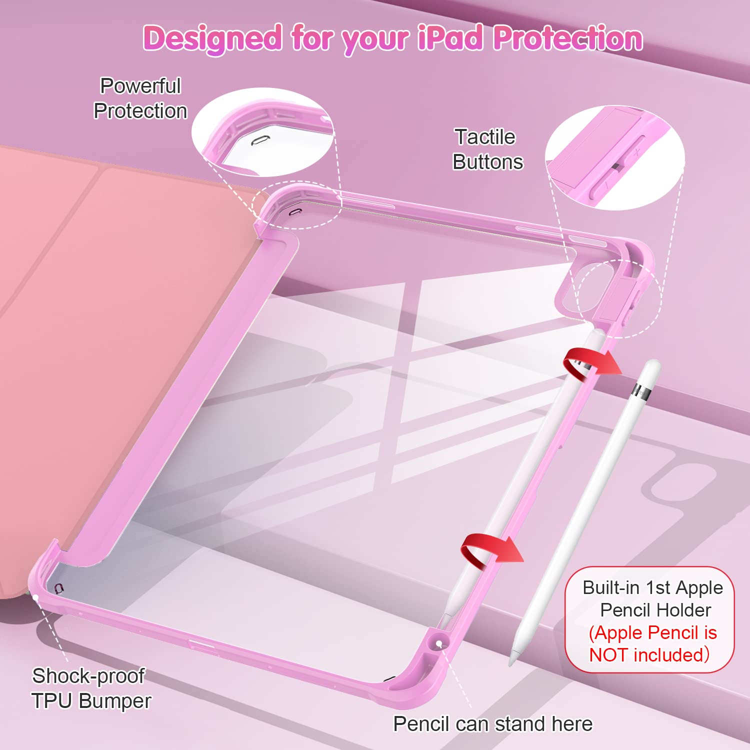 Okp For Ipad 10Th Generation Case 2022, Ipad 10.9 Inch Case With Trifold Stand, Auto Wake/Sleep, Ipad 10 Gen Protective Cover Wi