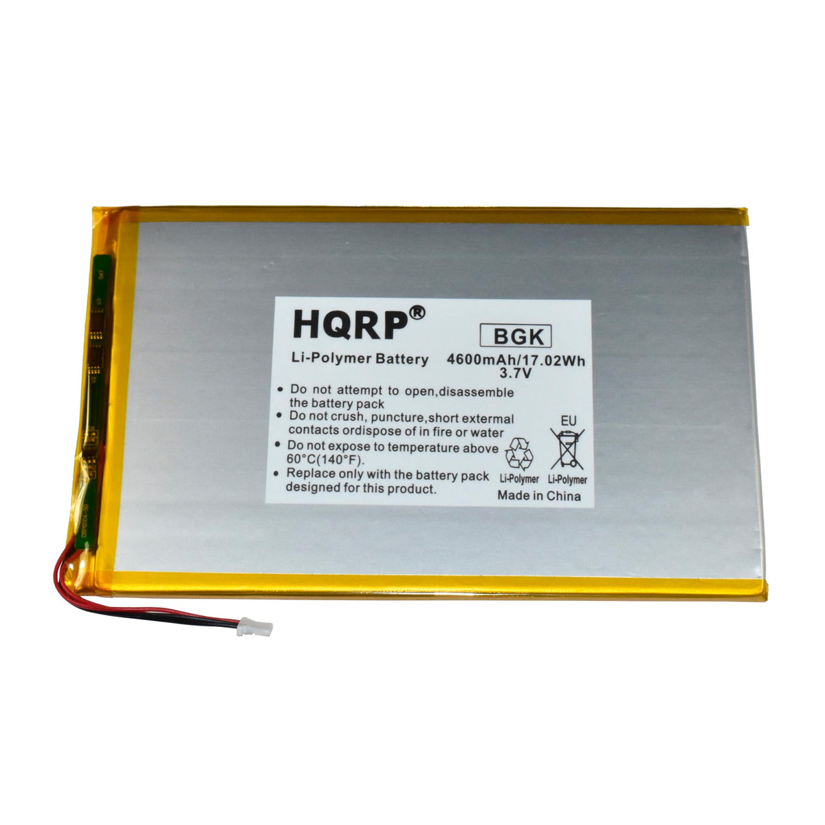 Hqrp Battery Compatible With Rca 10 Inch Viking Pro Rct6303W87 Rct6303W87Dk Rct6K03W13 Tablet Pt3090135 3.7V 4Ah 4600Mah