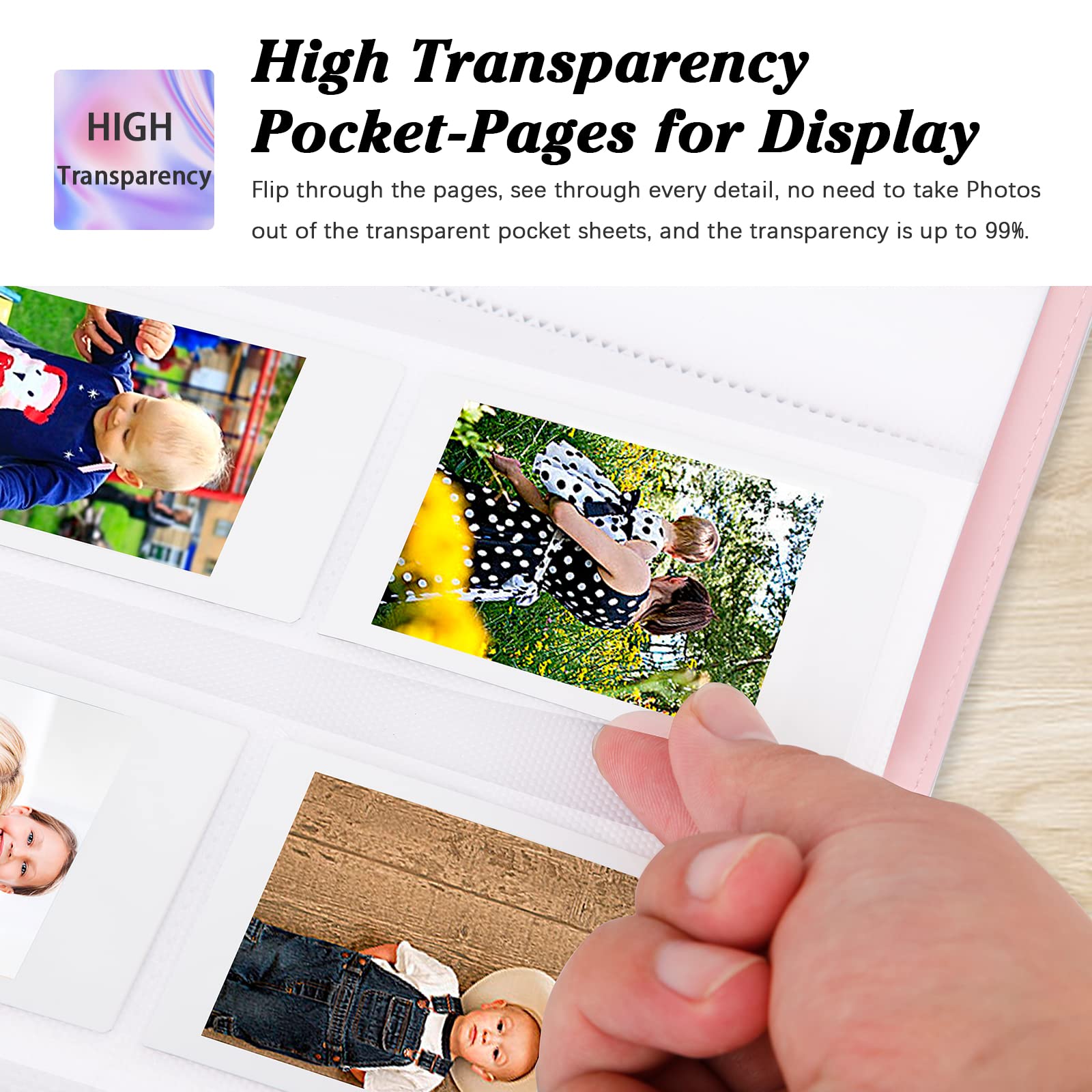 Rekeen 256 Photo Album for Fujifilm Instax Mini & Polaroid Snap - Magic Purple ZINK 2x3 Instant Camera Photo Book