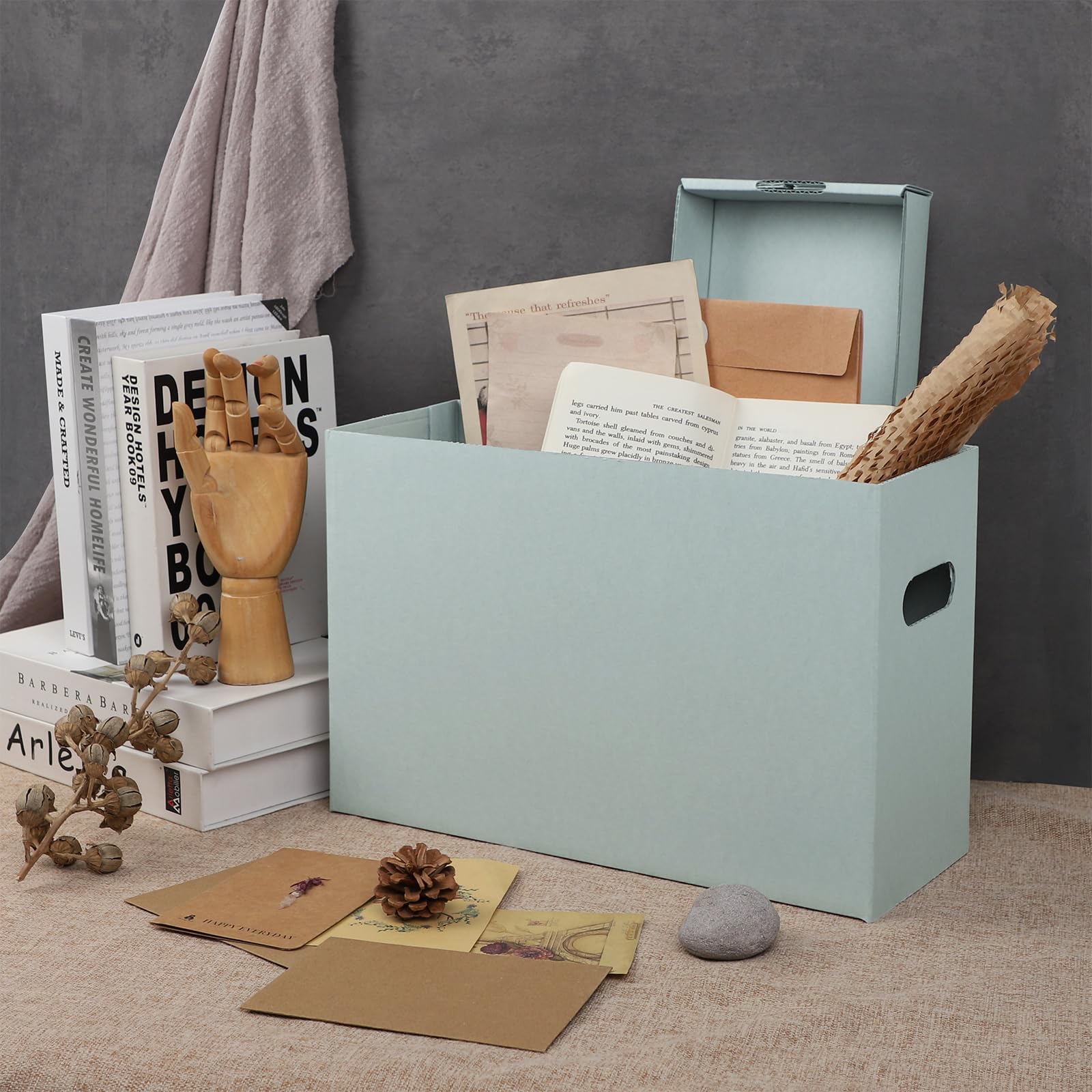 Lineco Archival Record Storage Cartons, Ready-To-Assemble Filing Boxes For Organizing And Storing Documents, Prints, Or Photos.