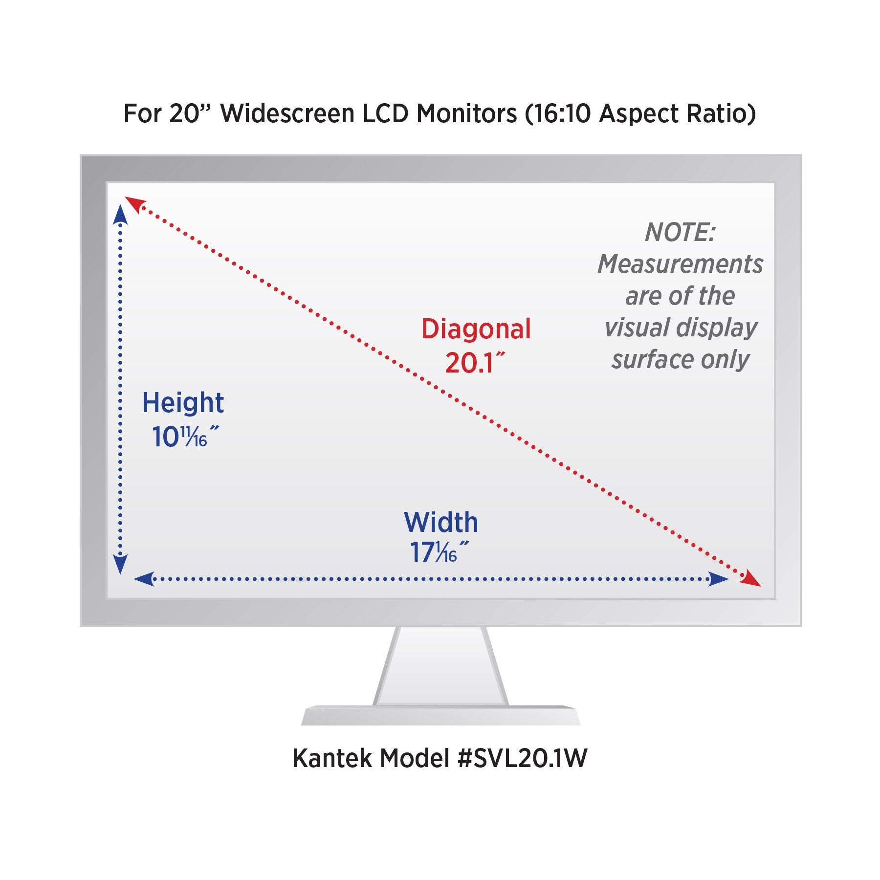 Kantek Secure-View Blackout Privacy Filter For 20-Inch Widescreen Monitors (Measured Diagonally - 16:10 Aspect Ratio), Anti-Glar