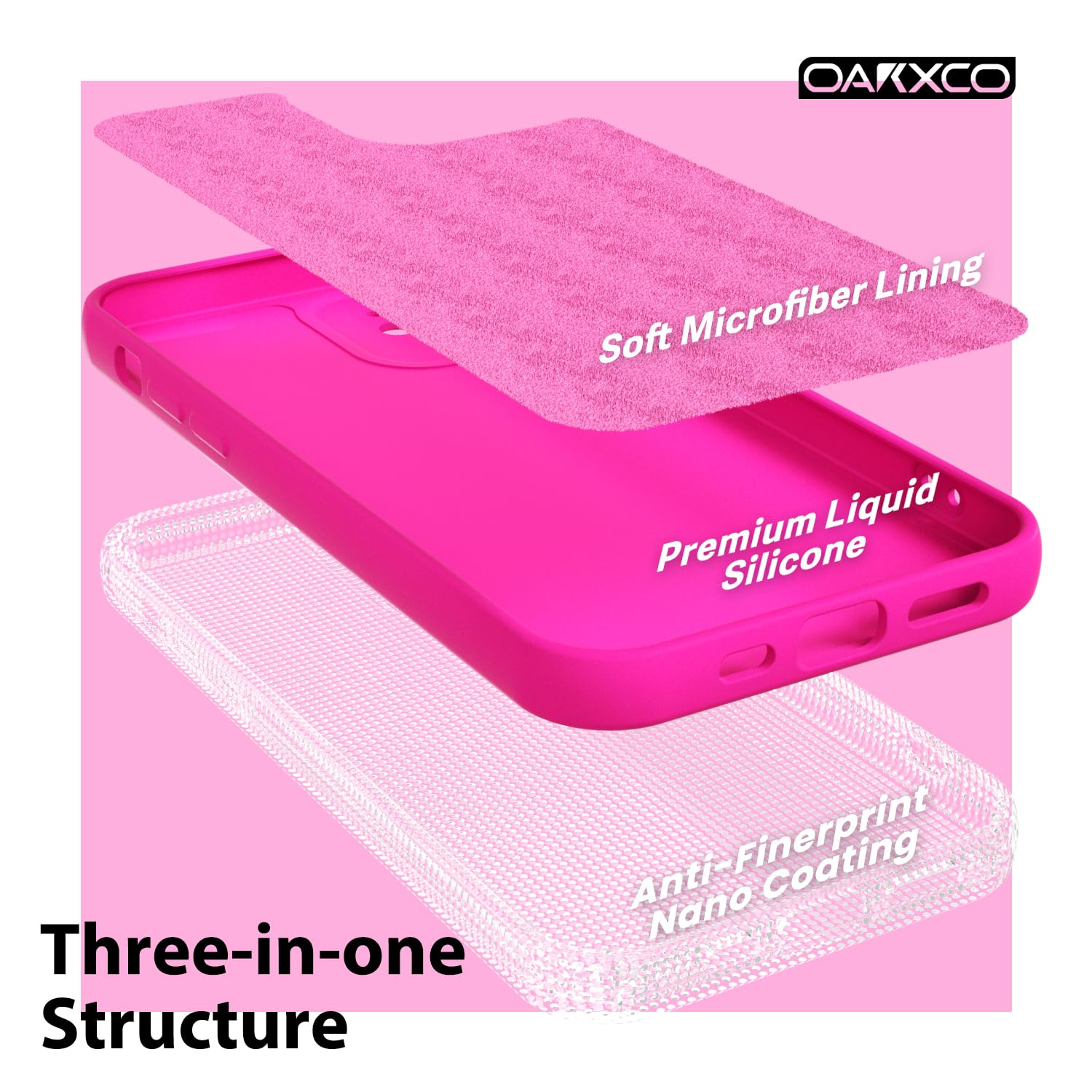 Oakxco For Iphone 12 Case Liquid Silicone, Neon Bright Solid Color, Soft Rubber Gel Elegant Aesthetic Cover, Thin Slim Tpu Matte