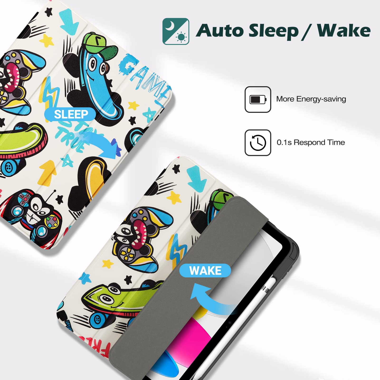 Procase For Ipad (A16) 11Th Generation 11 Inch 2025/10Th Generation 10.9 Inch 2022 Case With Pencil Holder, Hybrid Ipad 11 10 Ca