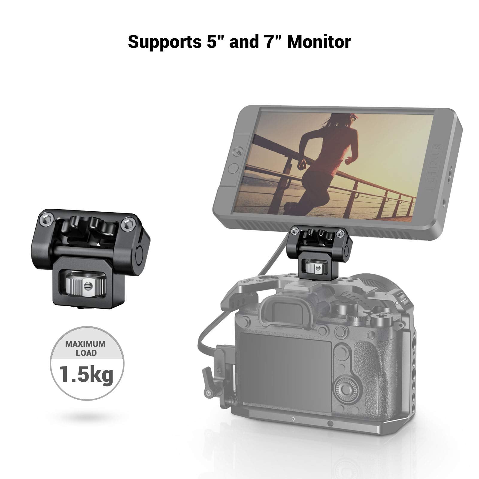 SMALLRIG 2174 Swivel Monitor Mount EVF Holder with Locating Pins for ARRI Standard - Durable Support for Filmmaking and Photography