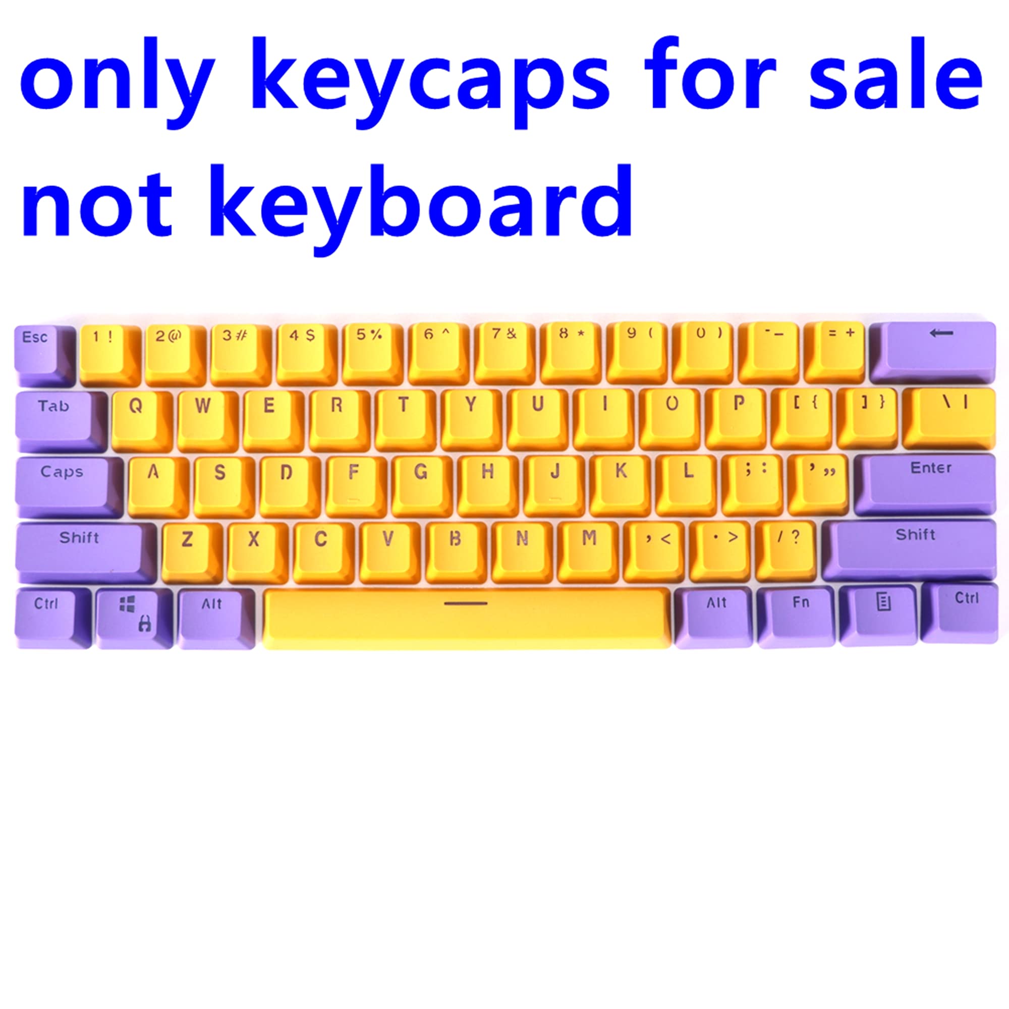 Mosptnspg Cjxsp Pbt 61 Keycaps 60 Percent, Gaming Keycaps Oem Profile Backlit Keycap Set For 60 Percent Cherry Mx Mechanical Key