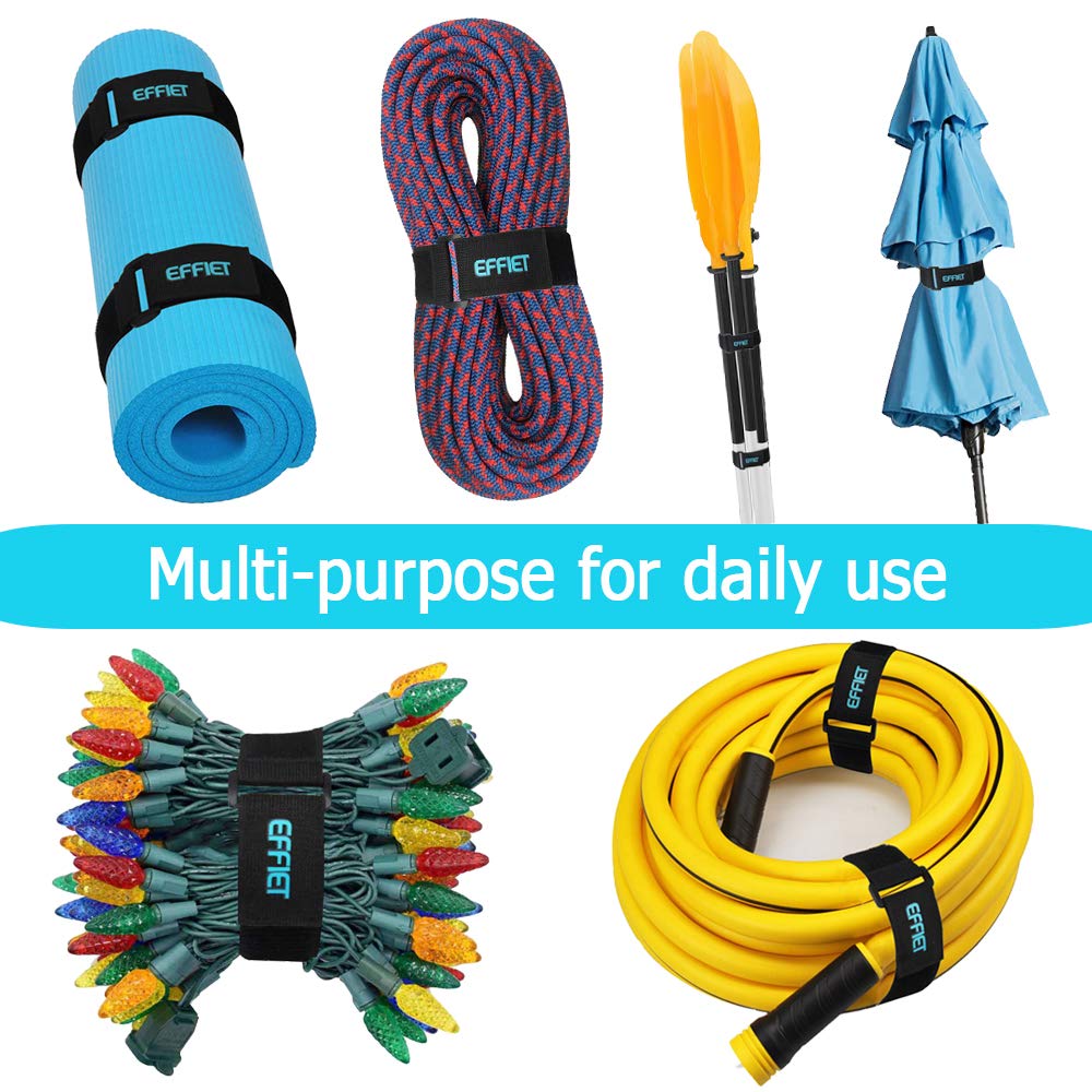 3 Packs Elastic Hook And Loop Cinch Adjustable Straps, Effiet Super Stretch Storage Strap Extension Cord Wrap Magic Securing Cor