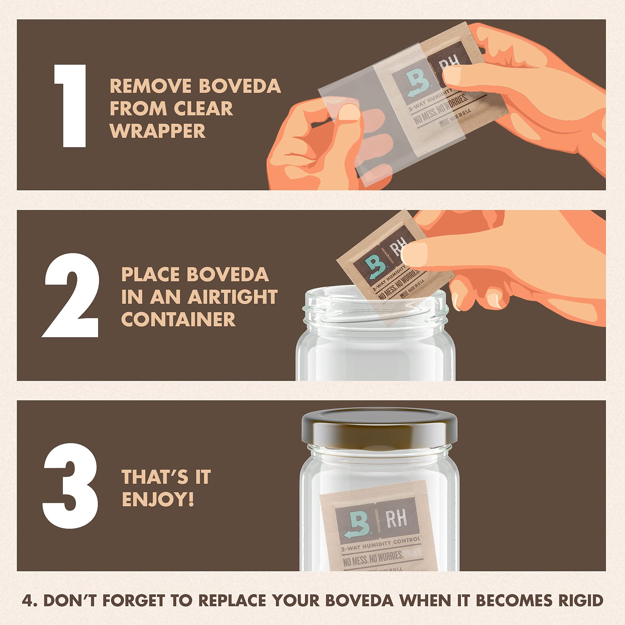 Boveda Wooden Music Instruments   84% Rh 2 Way Humidity Control   Size 8 For Wooden Instruments   Protects All Wood Instruments