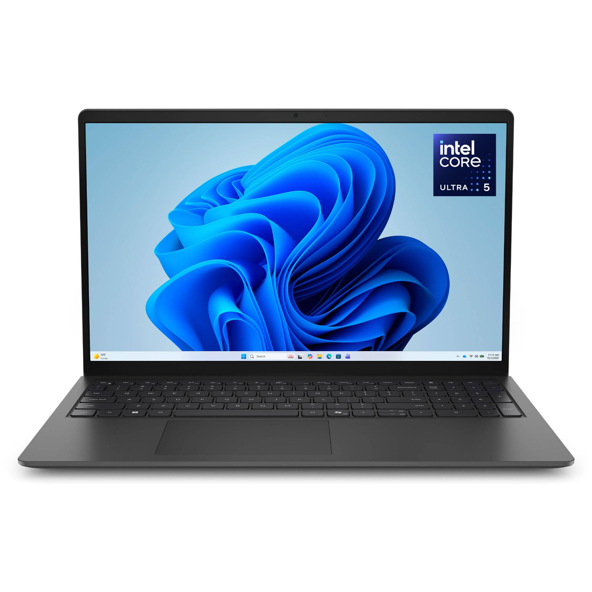 Dell 15 Laptop D15260-15.6-inch FHD 60Hz 300 nits Display, Intel Core Ultra 5 Processor 225U, Intel Graphics, 16GB Memory, 512GB