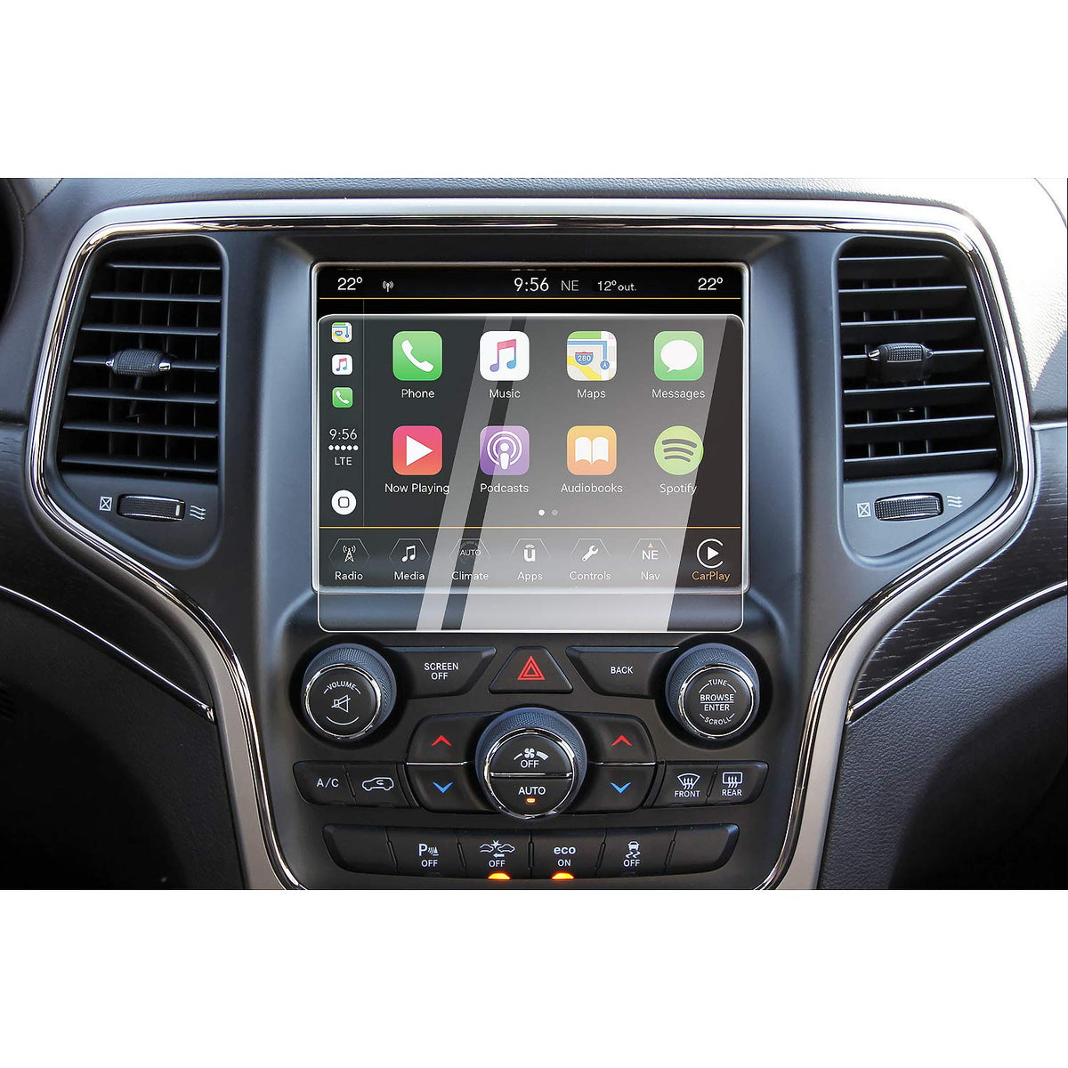 Cdefg Car Touchscreen Navigation Touch Screen Protector For 2014-2018 Grand Cherokee Uconnect, Hd Clear Tempered Glass 9H Scratch Resistance (8.4In)