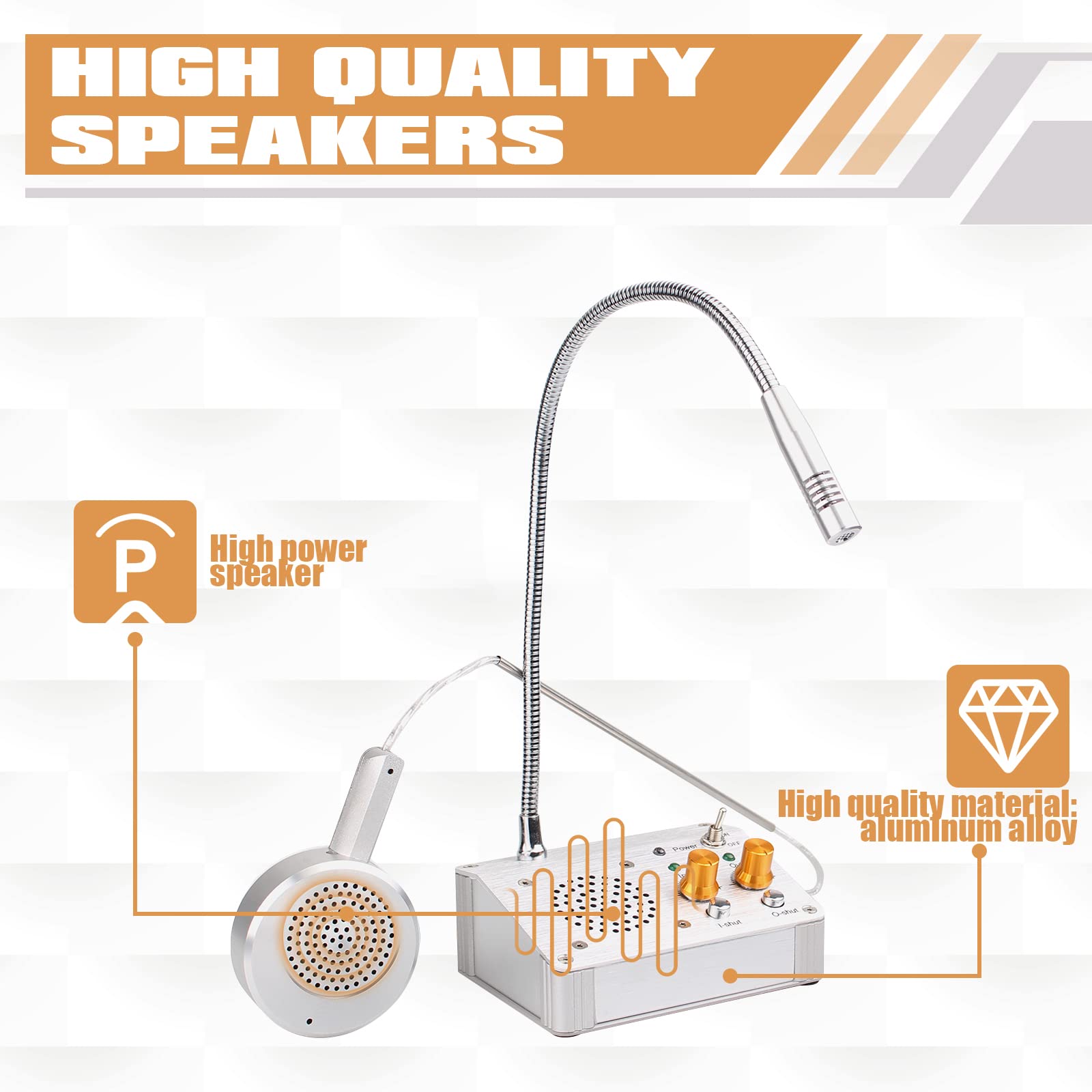 Retekess Tw104 Two Way Intercom, Full Duplex Intercom System With Clear Sound, Intercom System For Dining Car, Indoor, Hospital