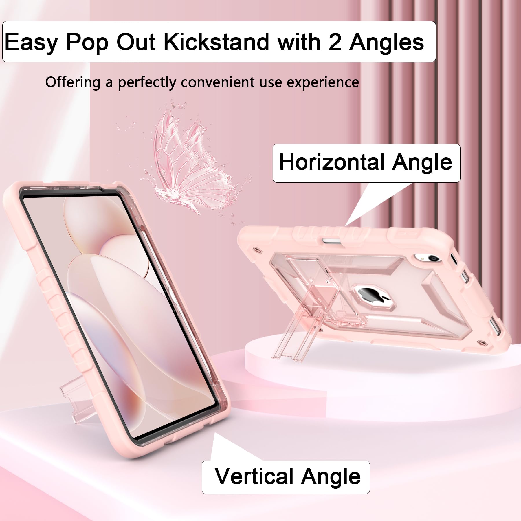 Timism Case For Ipad 10Th Generation Case 2022 With Shoulder Strap, Translucent Hard Pc Back Cover, With Kickstand And Pencil Ho