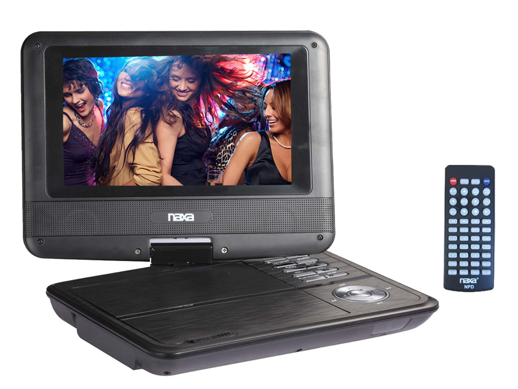 Naxa Electronics Npd 703 7 Inch Tft Lcd Swivel Screen Portable Dvd Player   Black Lacquer