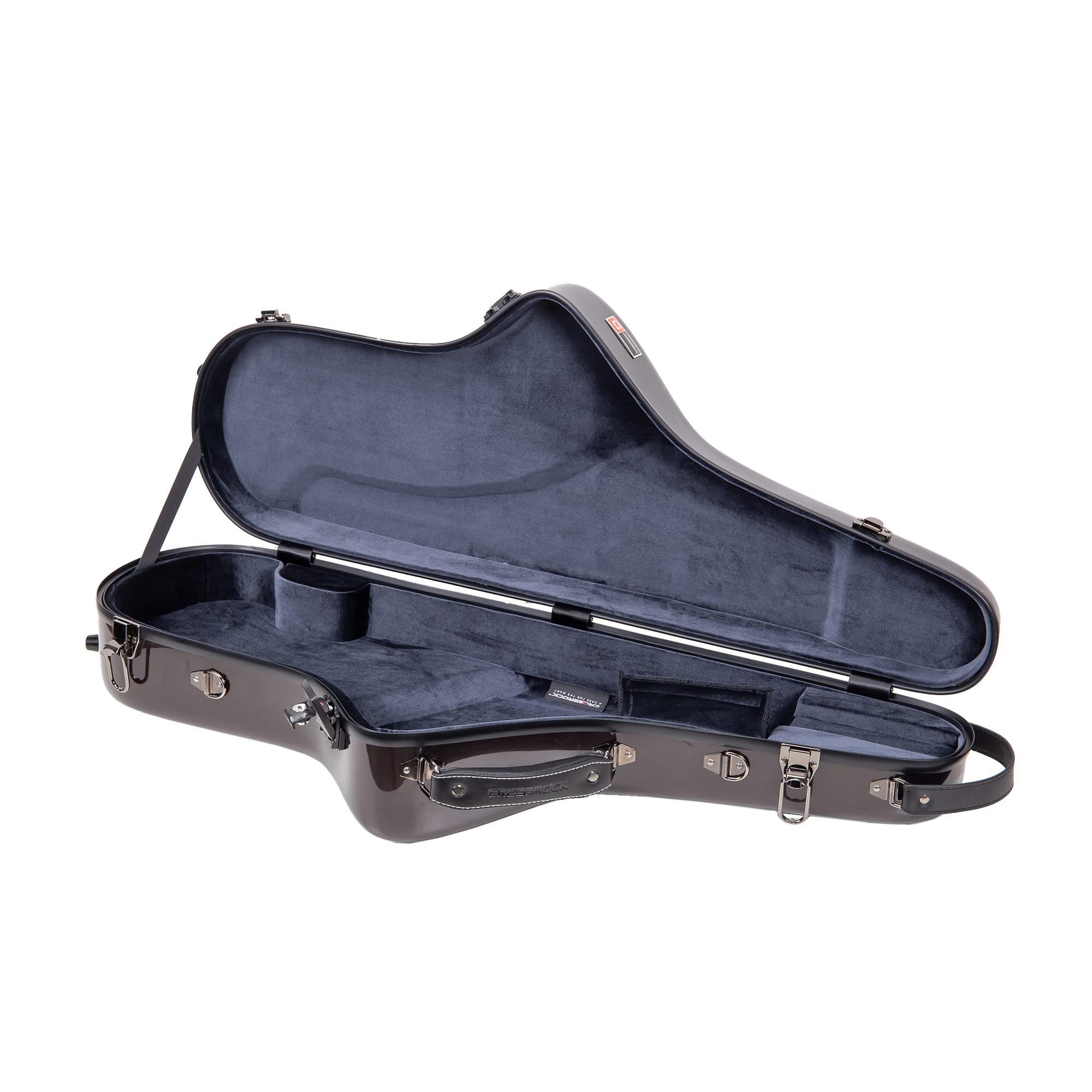 Crossrock Pro Grade Tenor Saxophone Case | Space Gray, Tsa Lock, Stylish & Elite Protection, Detachable Straps, Accessory Pocket