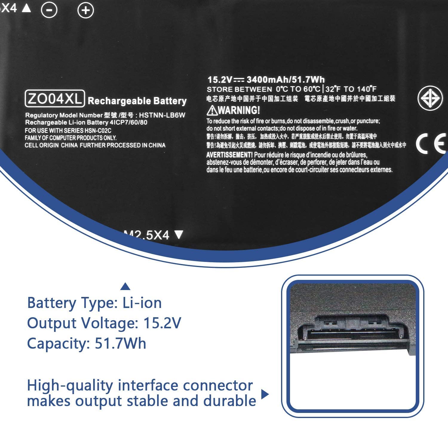 Antiee Zo04Xl Laptop Battery Replacement For Hp Zbook Studio G3 G4 Mobile Workstation Zo04 Zo06 Zo06Xl 808396 421 808450 001 808
