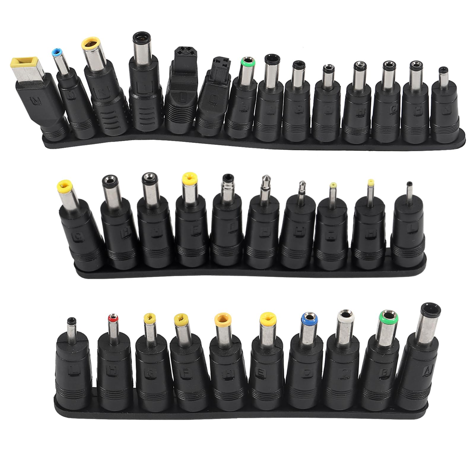 34Pcs Universal 5.5Mm X 2.1Mm Dc Ac Connector Power Adapter Tips Connector Power Socket Kits Compatible With Lenovo Thinkpad Laptop Charger Power Supply Convert Plug Set
