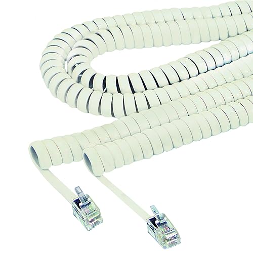 Softalk 42215 Phone Coil Cord 25 Feet Ash Landline Telephone Accessory