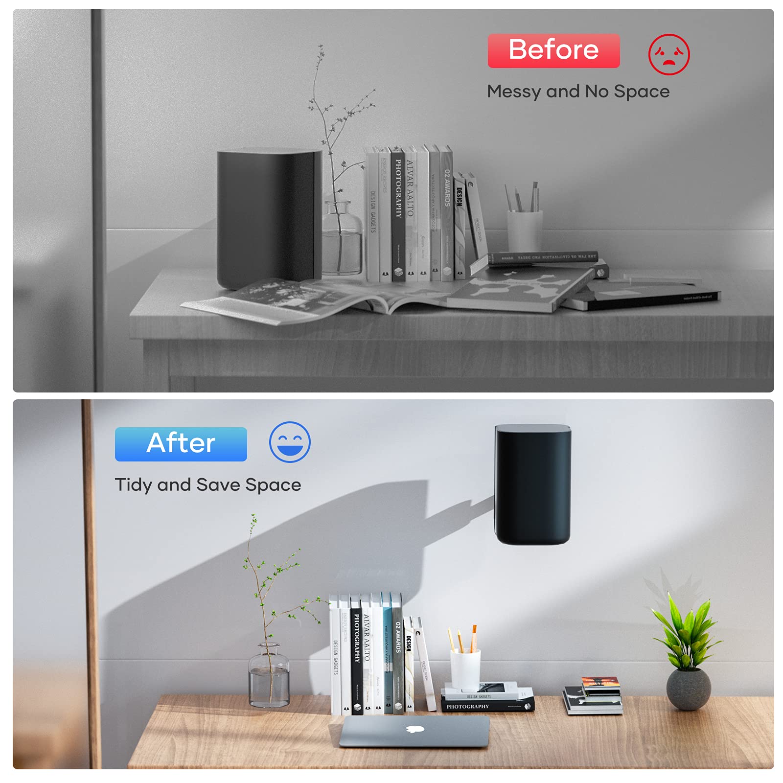 Notiela Speaker Wall & Ceiling Mount For Roku Wireless Speakers Mount, Tilt And Swivel Adjustable Speaker Mount For Roku Speaker