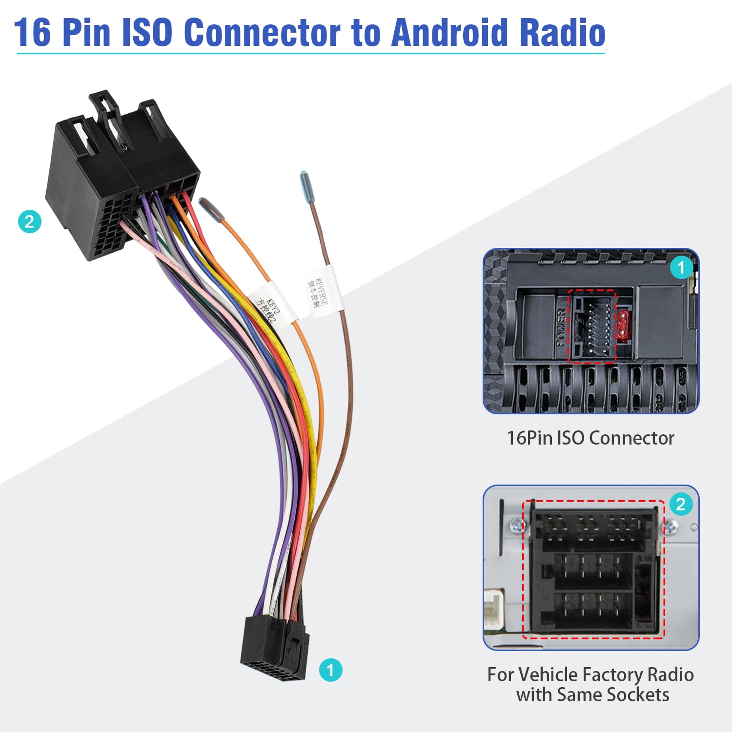 Jayubien Radio Stereo Wiring Harness Adapter Compatible With Hyundai Elantra Genesis Santa Azera Kia Forte Optima Rio 36Pin Car