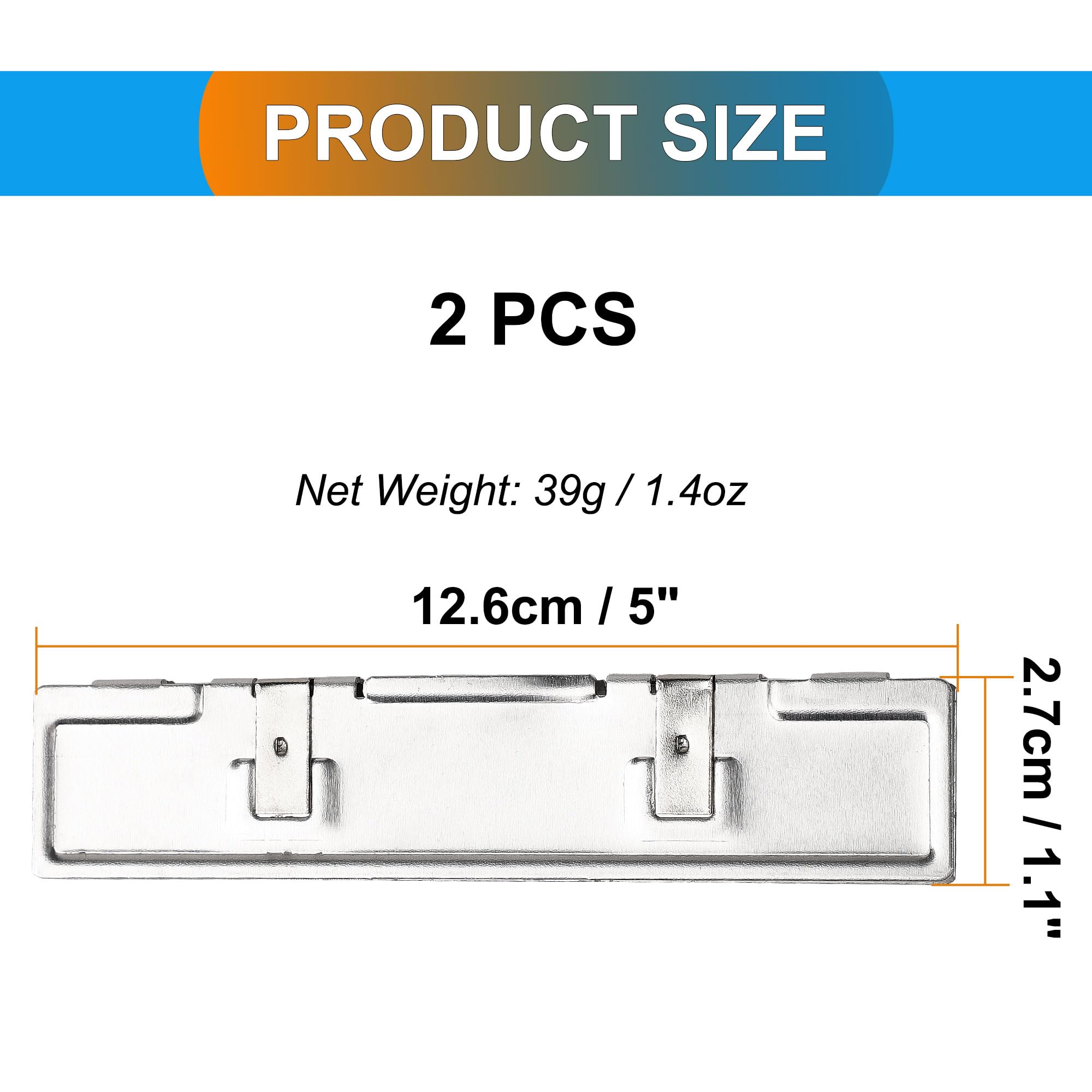 Uxcell 2 Pcs Silver Tone Aluminum Memory Heatsink Shim Cooler Cooling Fins Memory Heat Spreader For Ddr Sdr Ram