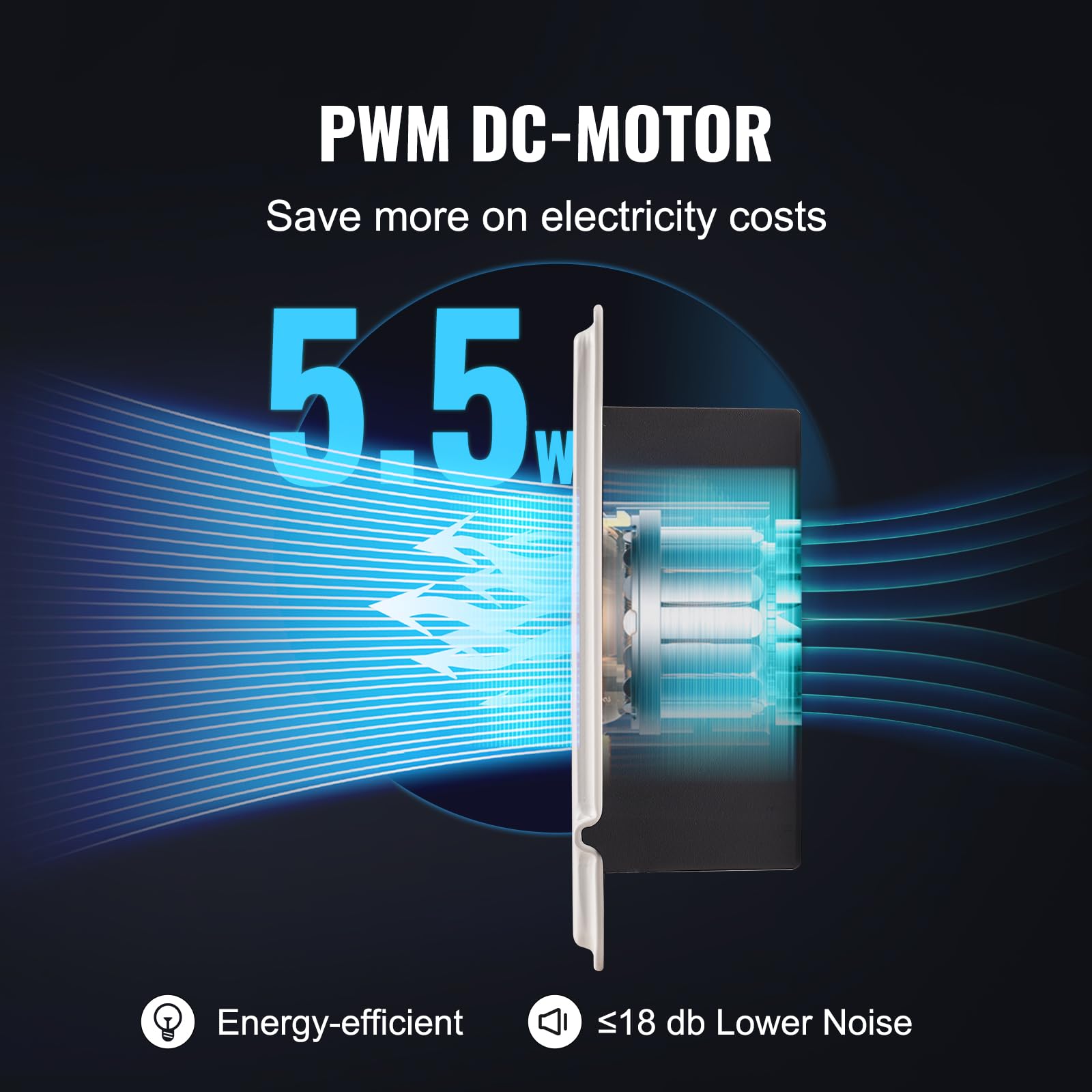 Vevor Register Booster Fan, Quiet Vent Booster Fan Fits 4    X 12    Register Holes, With Remote Control And Thermostat Control,