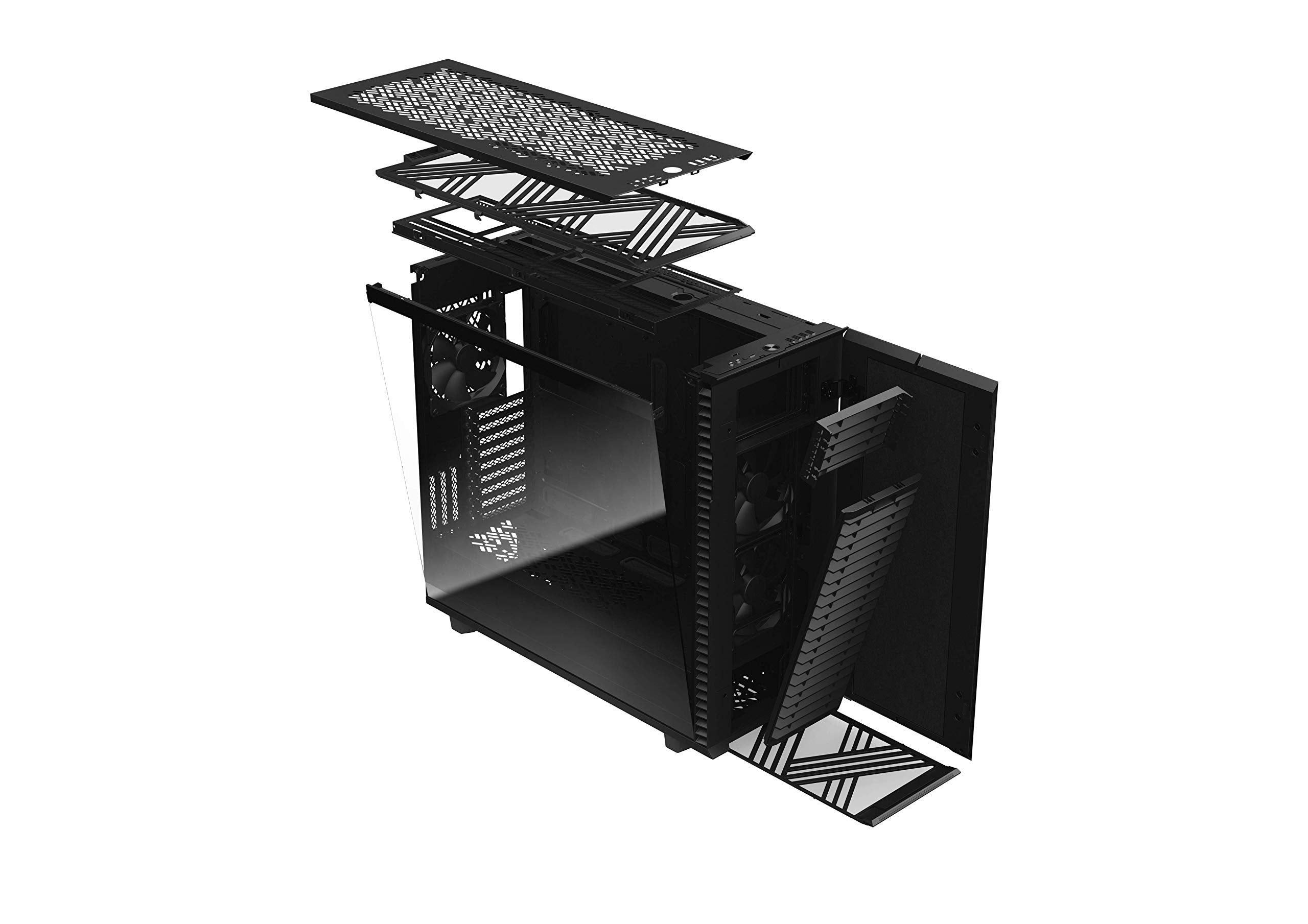 Fractal Design Define 7 Xl Black Brushed Aluminum/Steel E Atx Silent Modular Light Tinted Tempered Glass Window Full Tower Compu