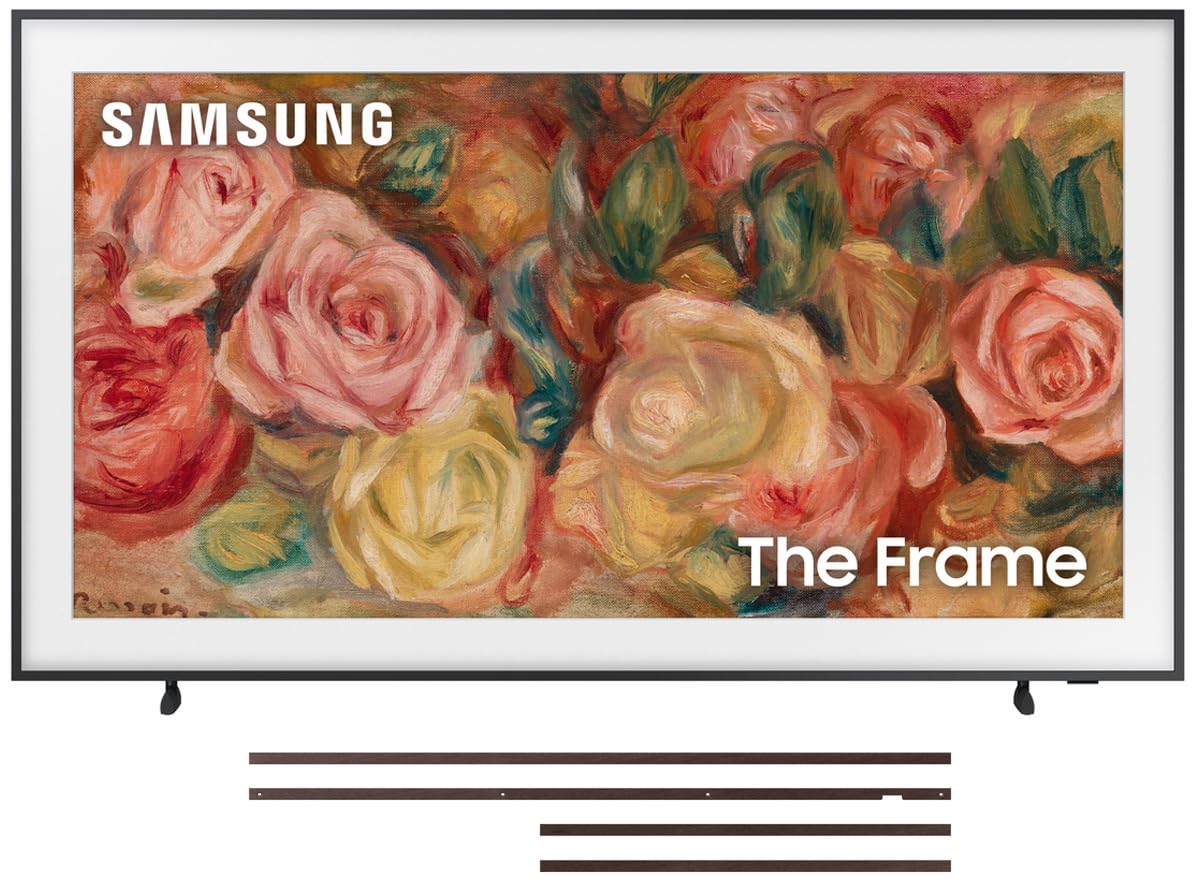 SAMSUNG QN55LS03DAFXZA 55 Inch The Frame 4K Smart Quantum HDR TV with a VG-SCFA55WTB 55 Inch The Frame Customizable Bezel - Mode