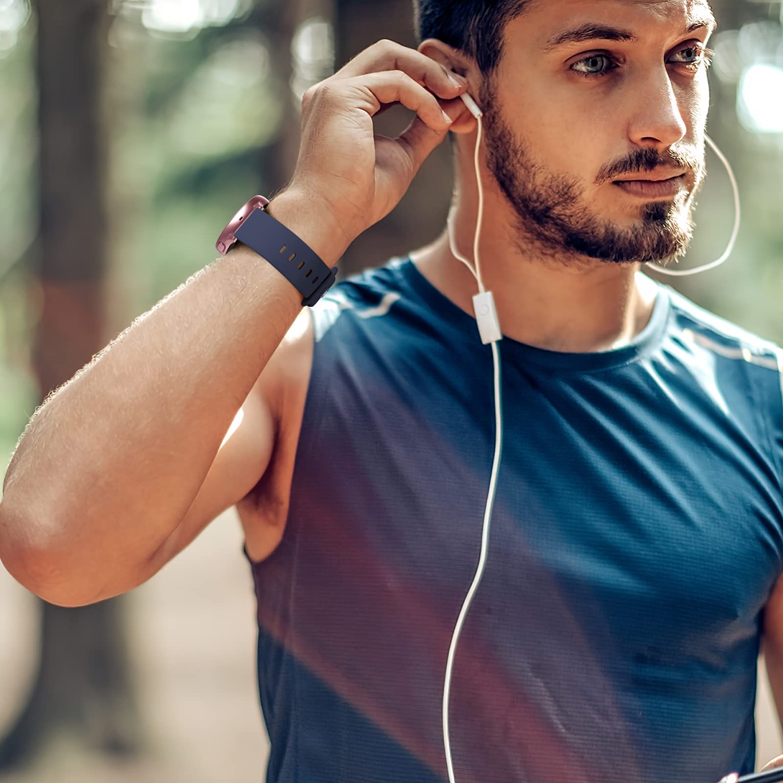 Lerobo Sport Band Compatible For Galaxy Watch 4/Galaxy Watch 5 Band/5 Pro Band/Active 2 Watch Band 40Mm 44Mm,Watch 4 Classic 42Mm 46Mm/Watch 3 Band 41Mm,20Mm Soft Silicone Band Strap For Men Women