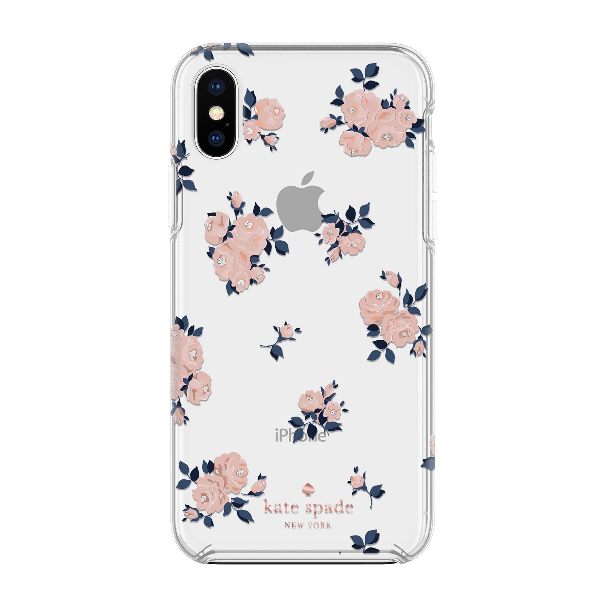 Kate Spade New York Protective Hardshell Case (1 Pc Comold) Compatible With Apple Iphone X And Xs   Happy Rose Pink/Navy
