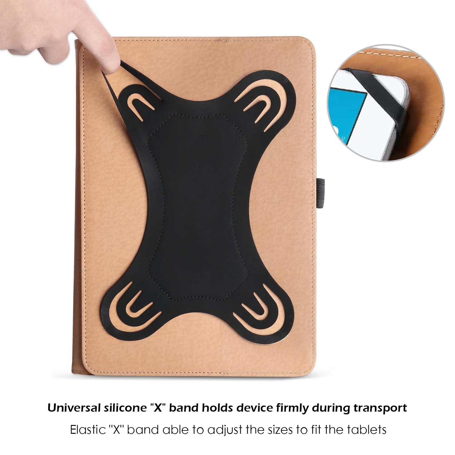 Procase Universal Tablet Case 9' 10.1' Inch, Stand Folio Tablet Case Protective Cover For 9' 9.7' 10' 10.1' Touchscreen Tablet With Multiple Viewing Angles And Pen Holder  Grey