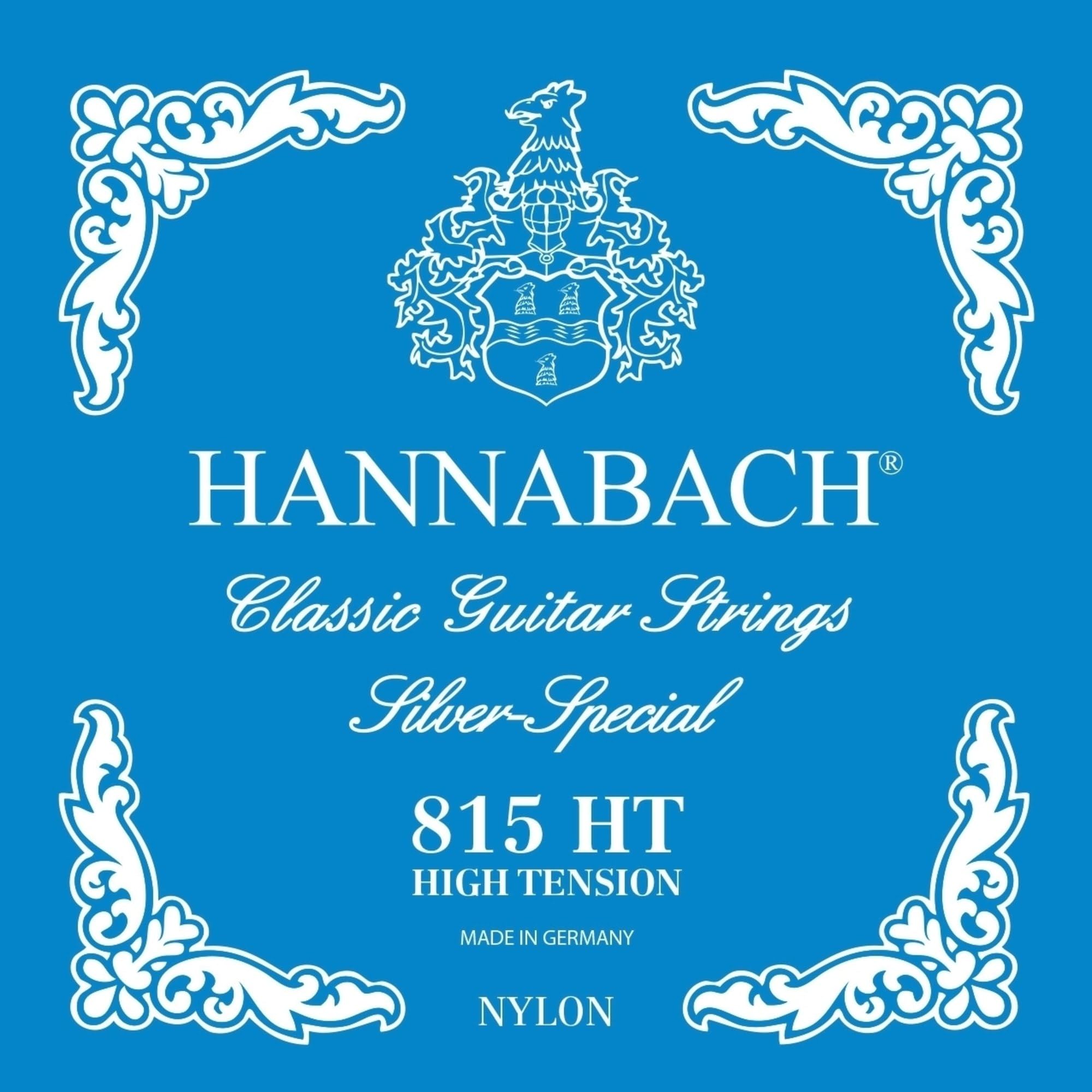 Hannabach 652537 Series 815 Silver Special High Tension String Set For Classic Guitar   Blue