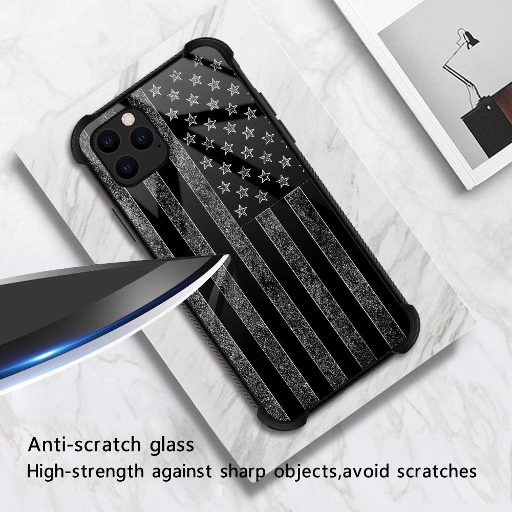 Zhegailian Case Compatible With Iphone 12 Pro Max,Gray Flag Case For Iphone 12 Pro Max For Boys Men,Pattern Design Anti Scratch